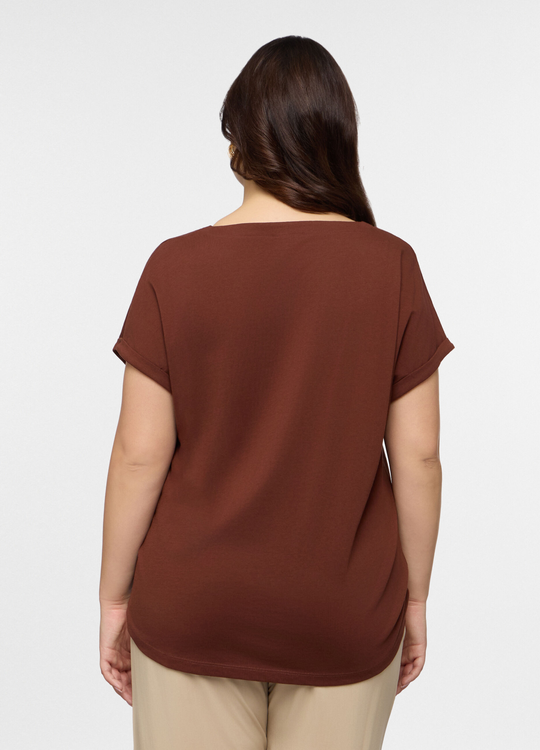 T-shirt girocollo donna curvy_1