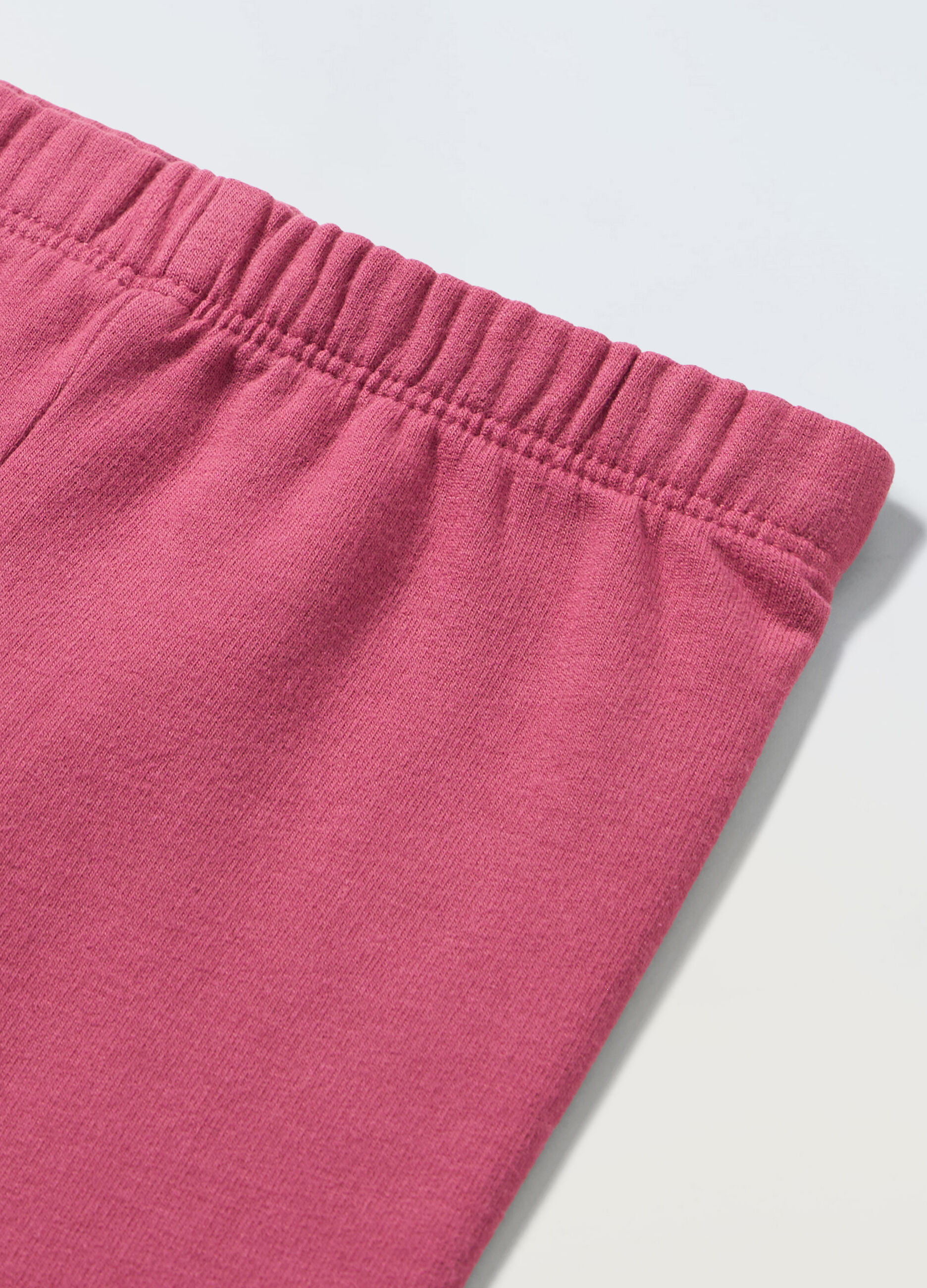 Leggings in fleece di cotone stretch neonata_1