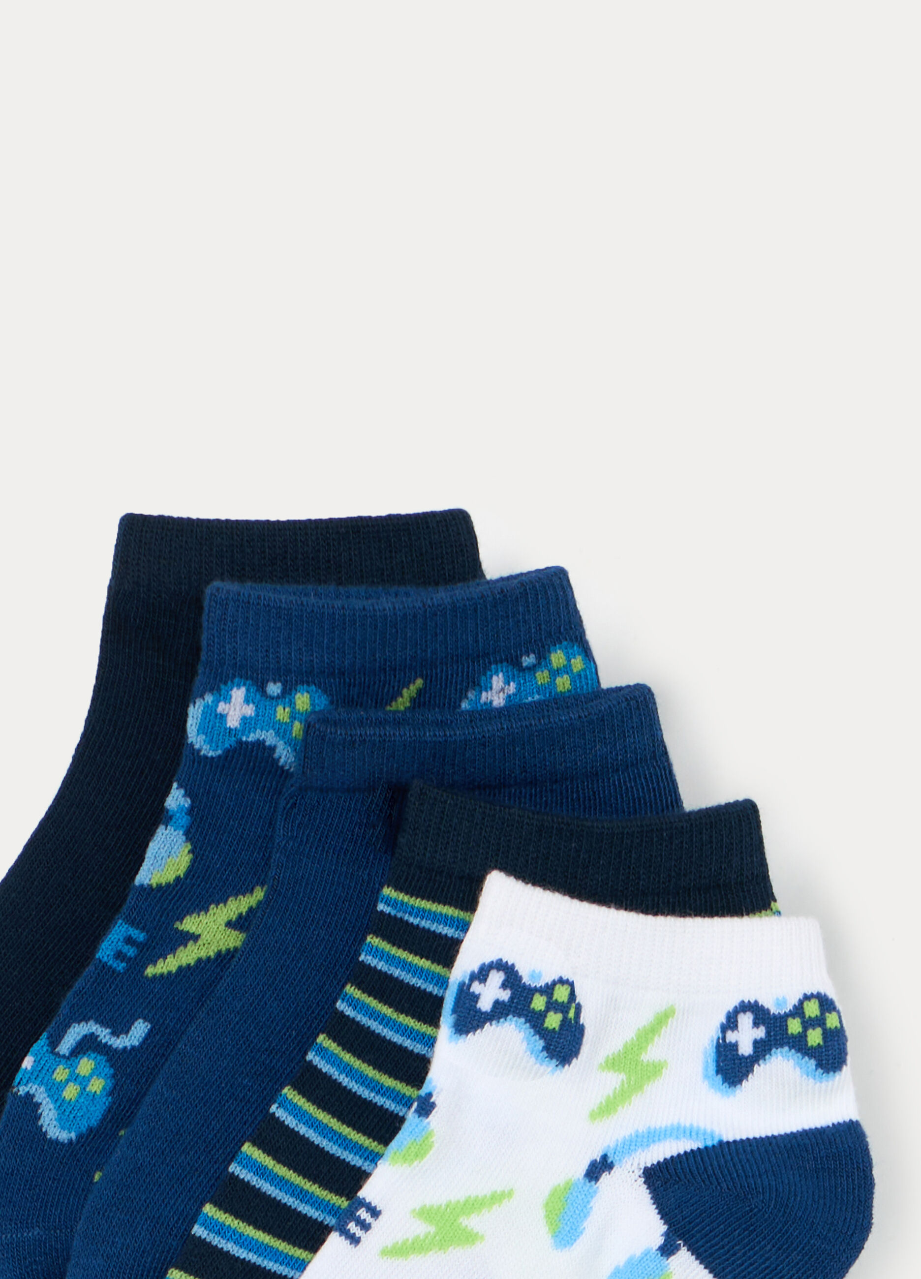 Pack 5 calze corte in misto cotone stretch _2