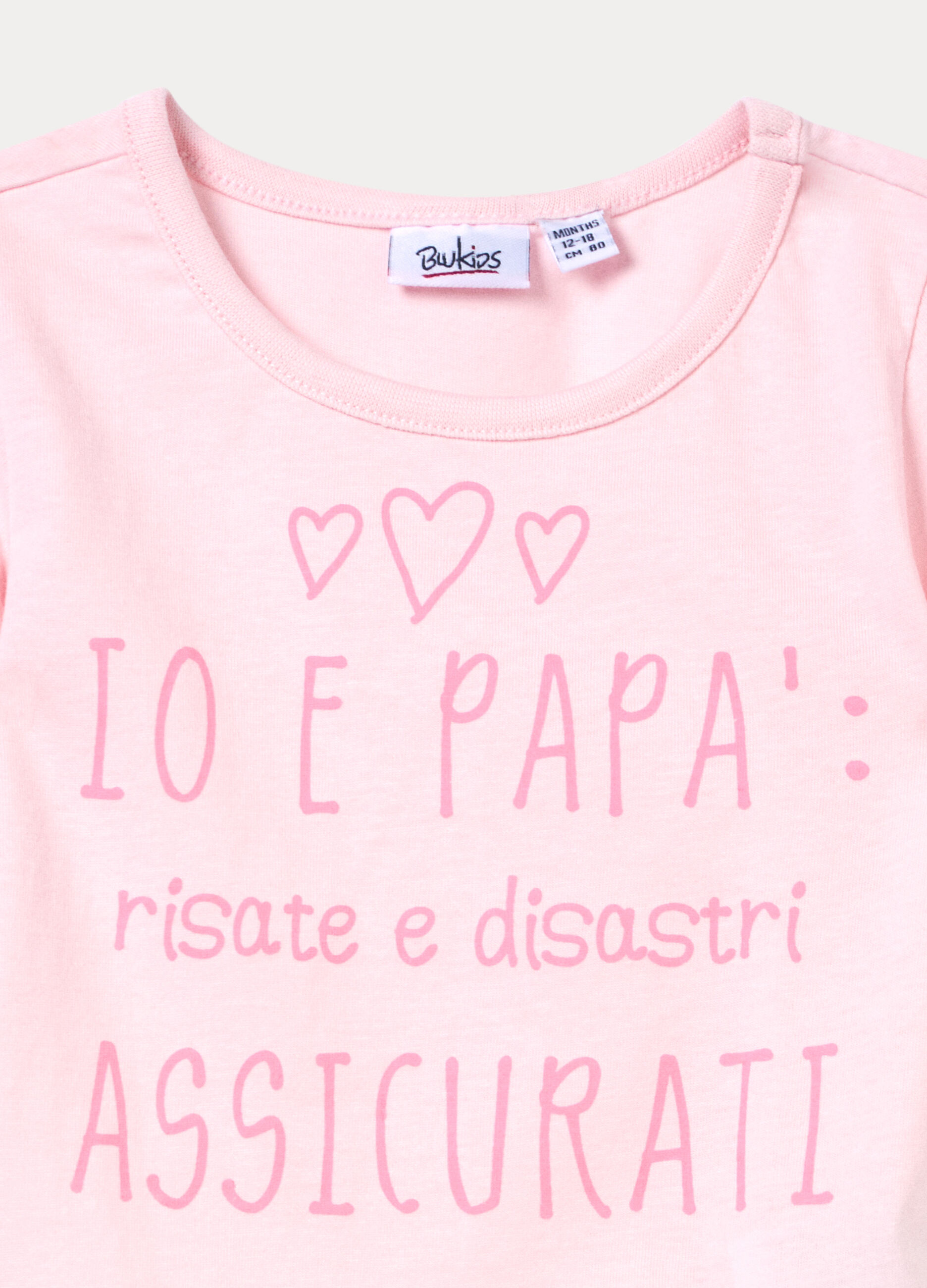 T-shirt girocollo in puro cotone bimba_2