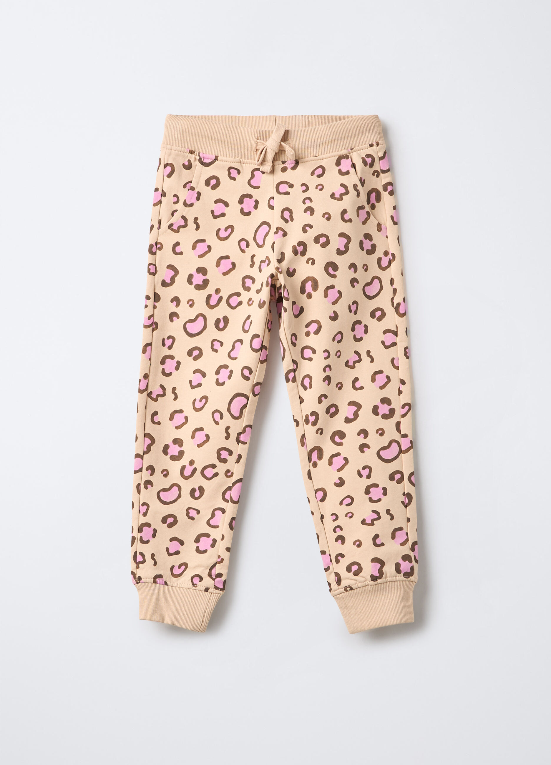 Jogger in cotone garzato stretch Fit Regular bambina_0