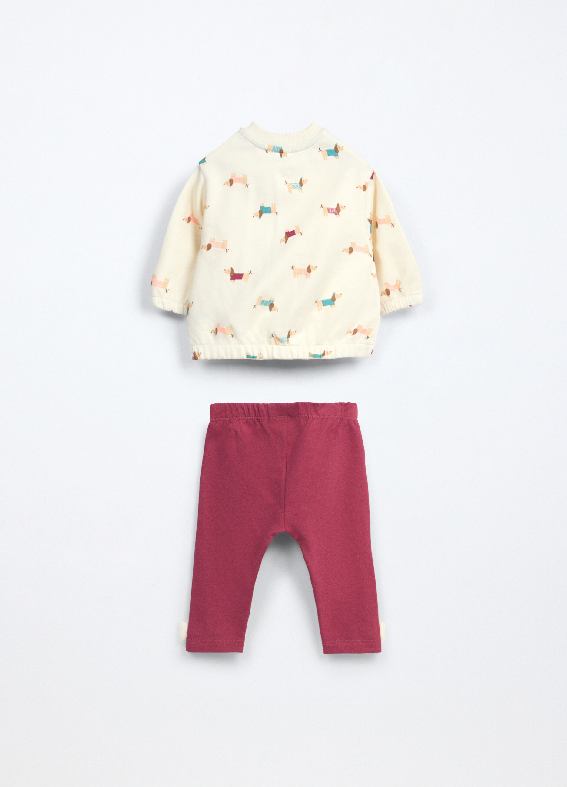 Jogging set in french terry di puro cotone neonata_1