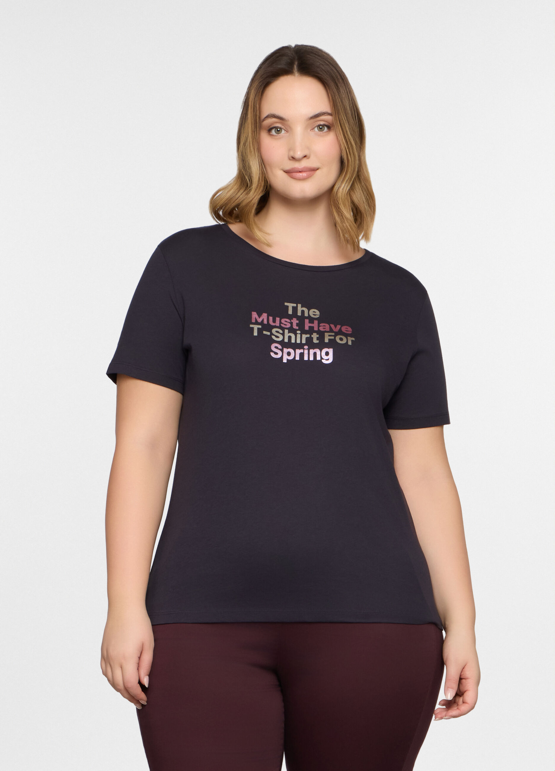 T-shirt girocollo donna curvy_0