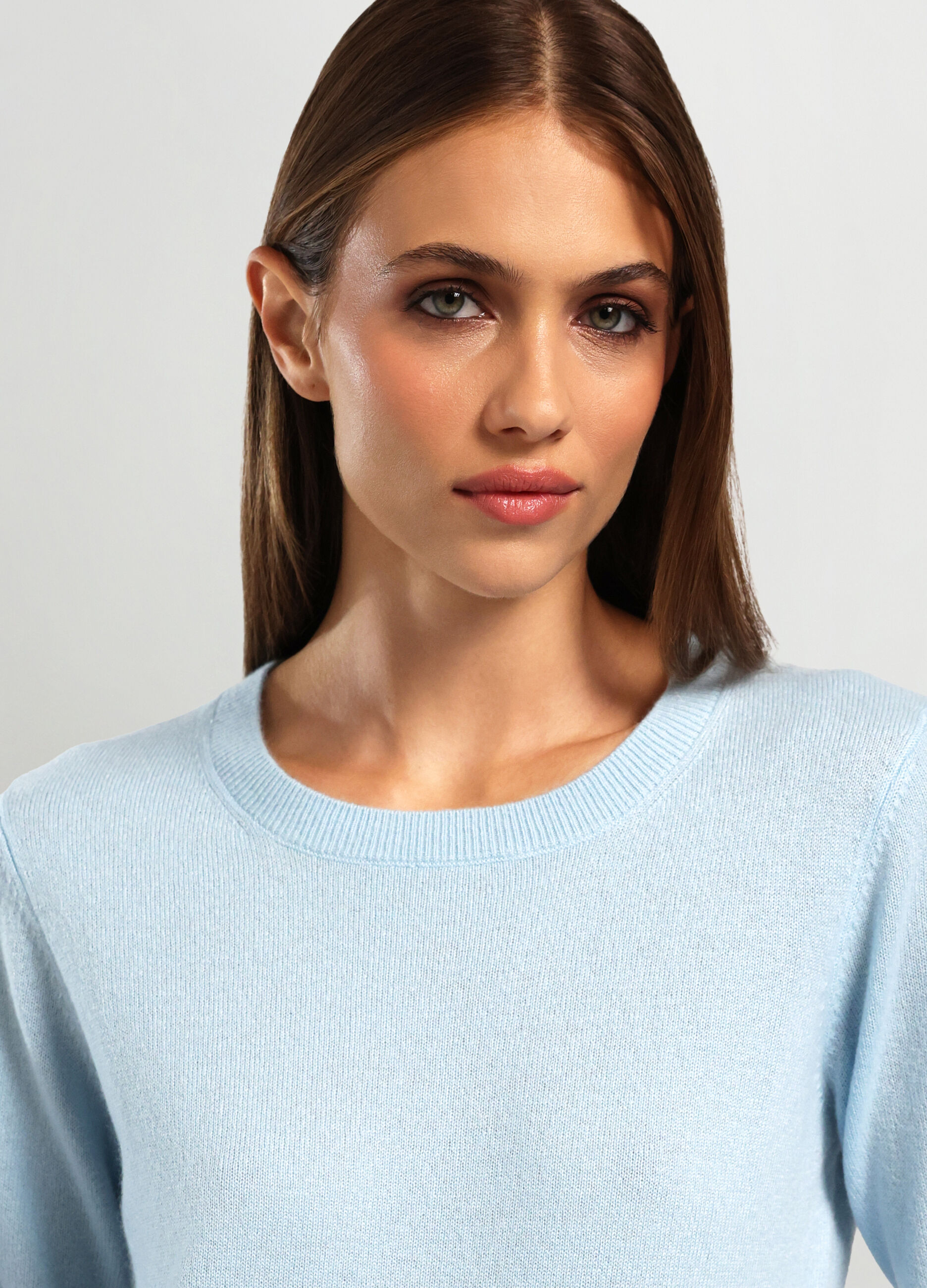 Girocollo tricot in puro cashmere donna_2