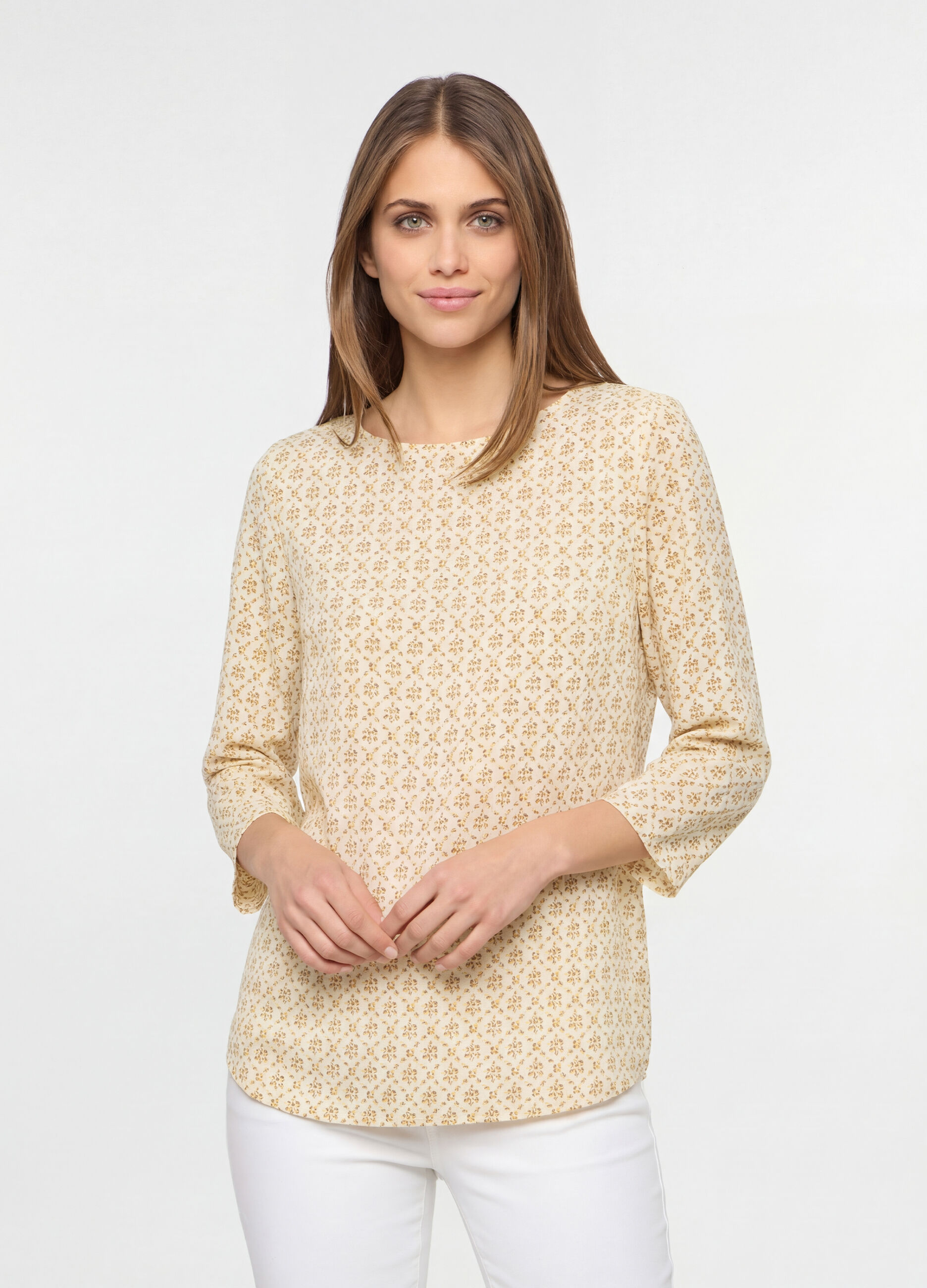 Blusa girocollo stretch donna_0