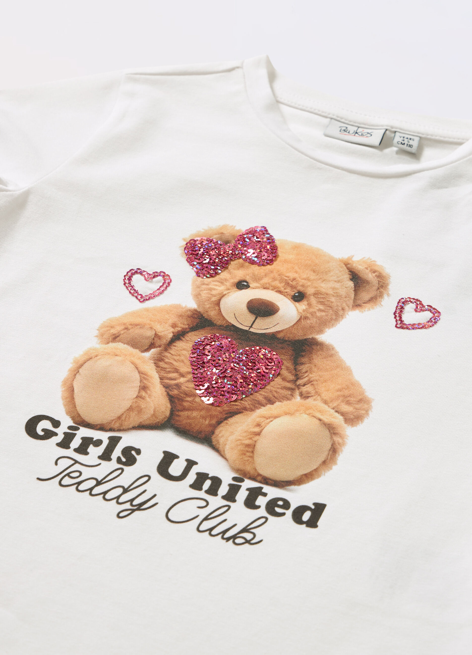 T-shirt in jersey di cotone stretch bambina_1