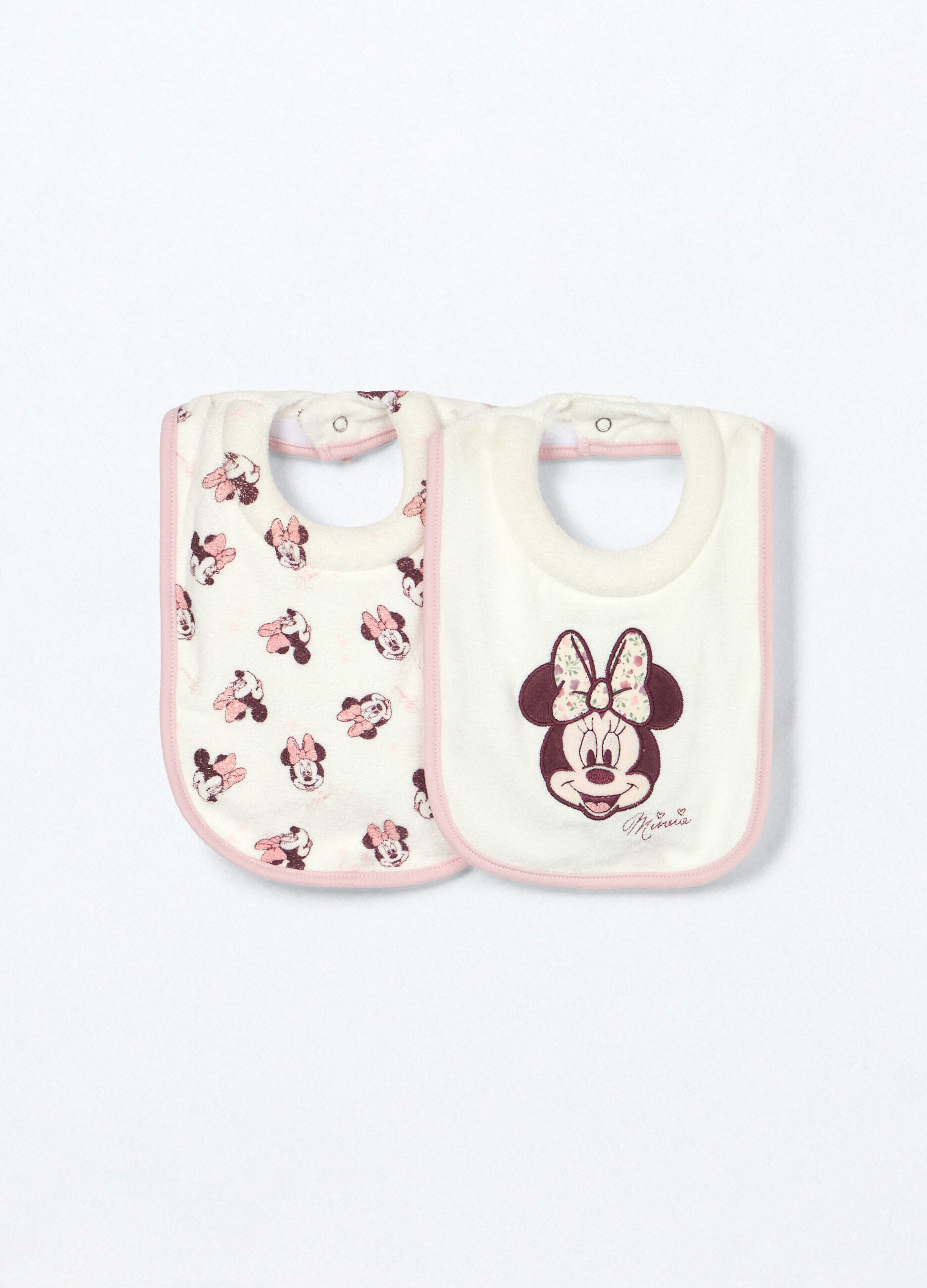 Pack 2 bavaglini in spugna di puro cotone neonata_0