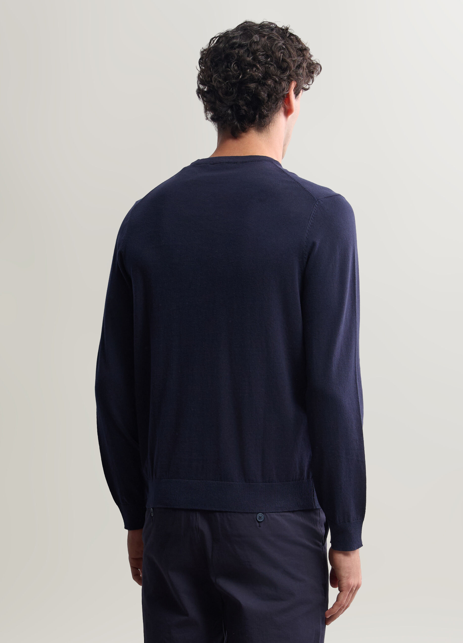 Maglione girocollo in misto cotone uomo