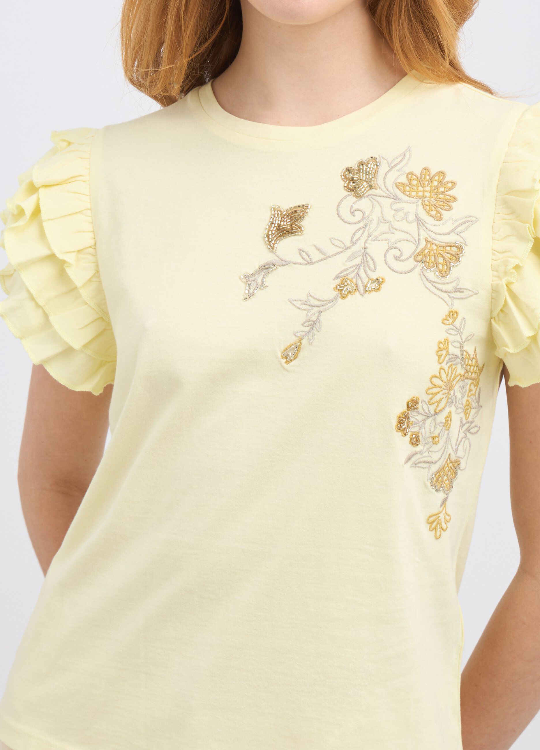 T-shirt con maniche ad aletta donna_2