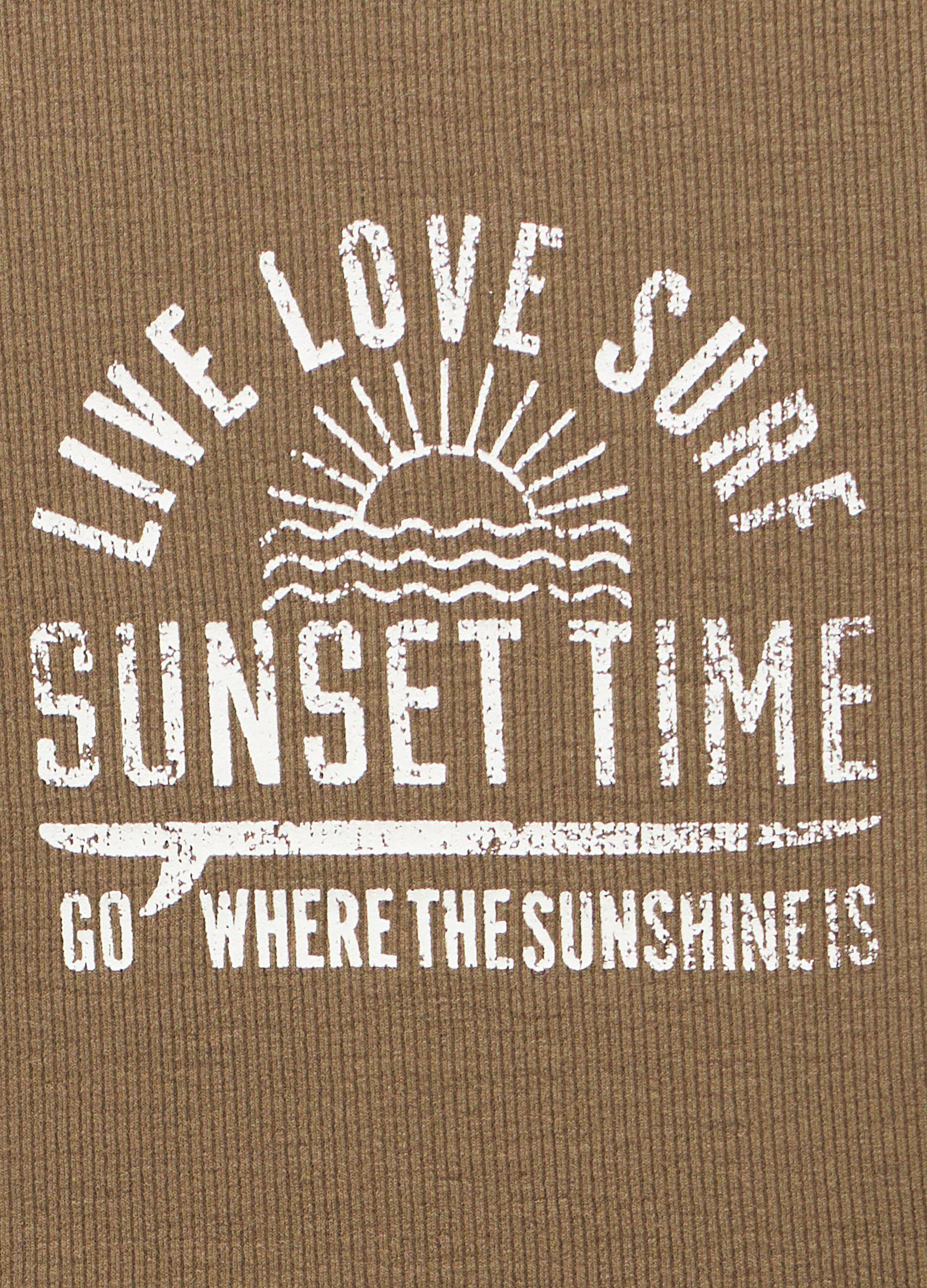 T-shirt in costina di viscosa stretch ragazza_1