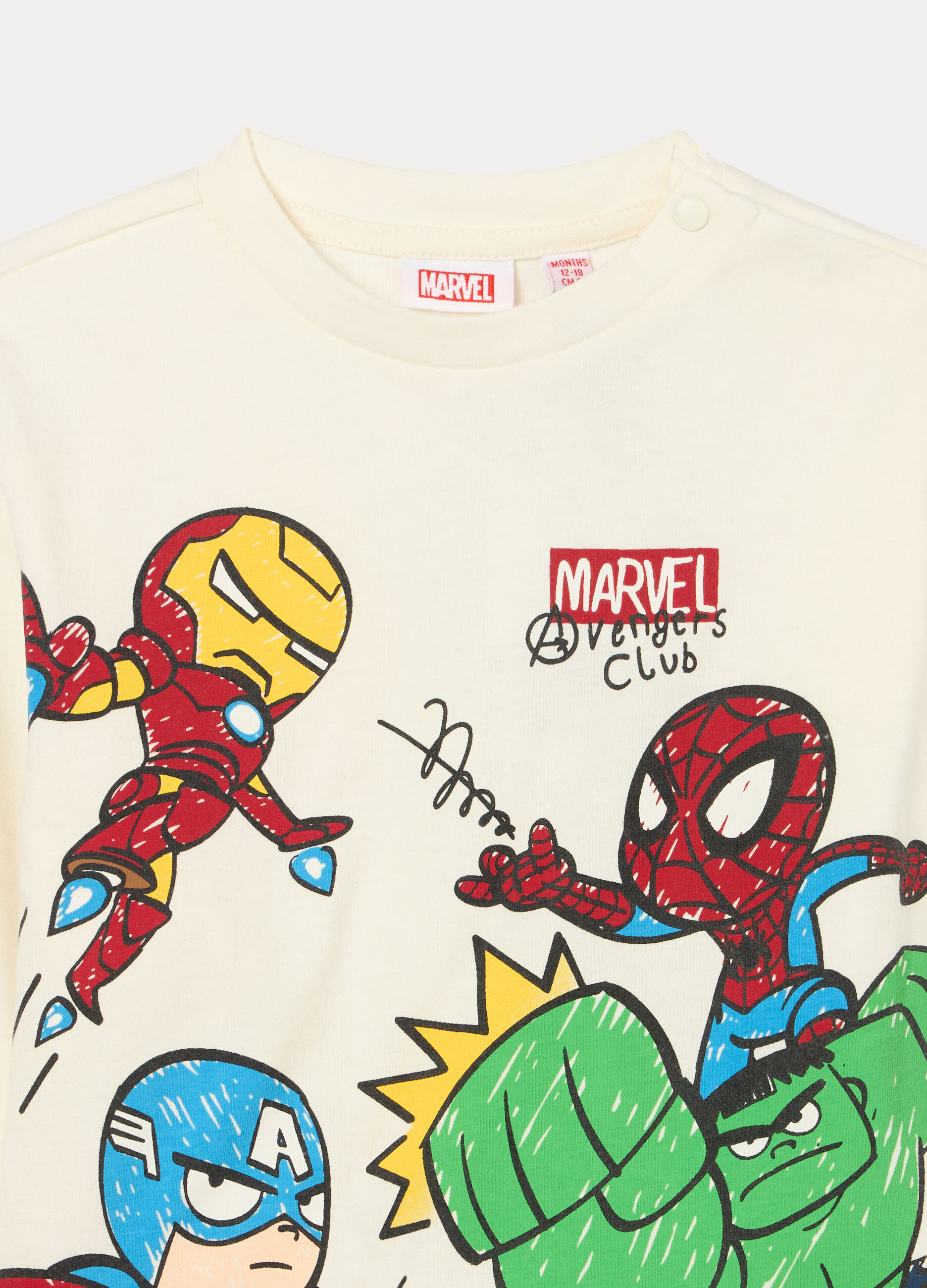 Marvel Bomarcotti181 - T-shirt Ufficiale Per Bambini E Ragazzi, Captain Jacquard Christmas, Colore Nero, Taglia 14 Anni - 5
