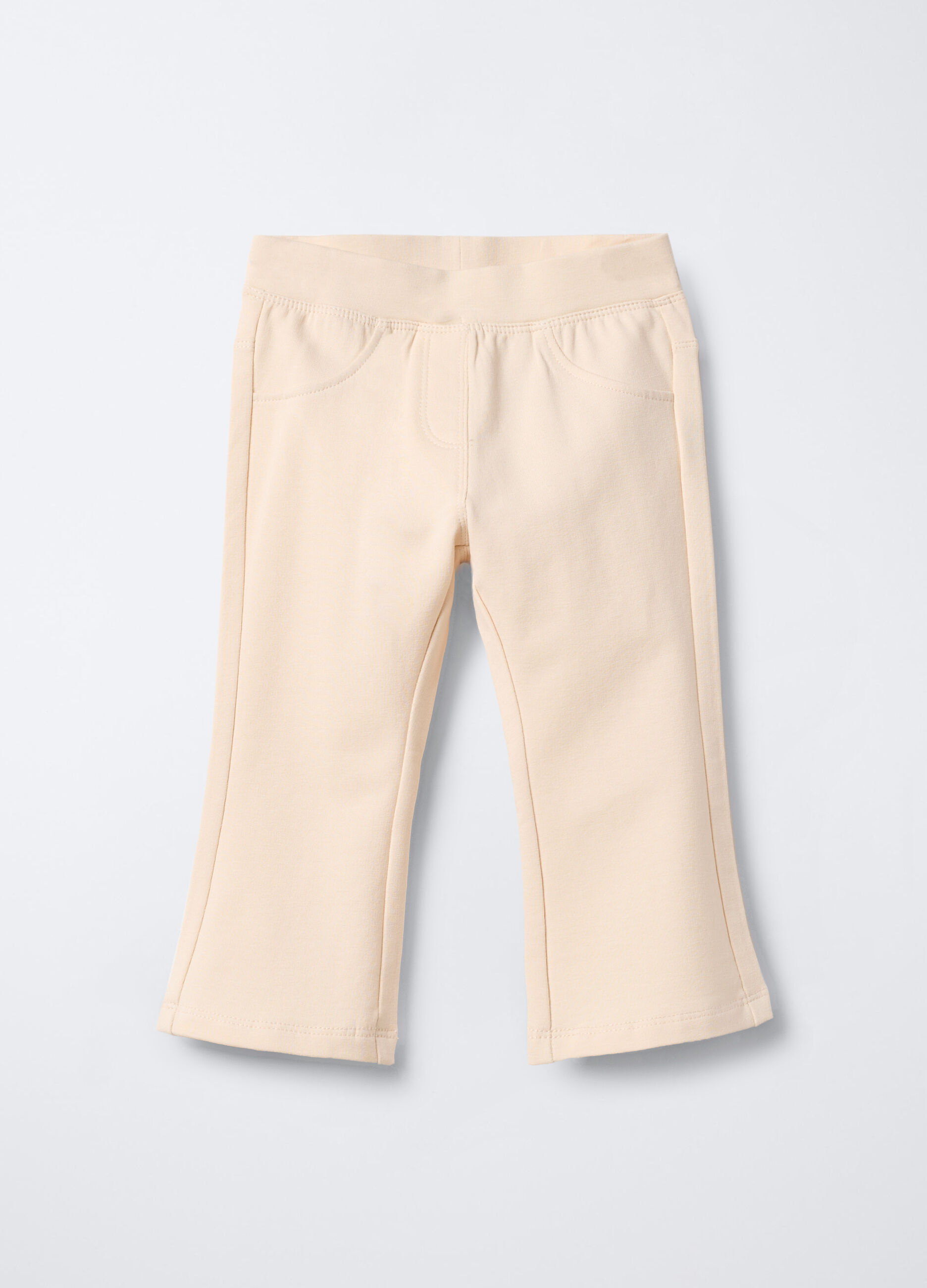 Treggings in cotone garzato Flare Fit stretch bimba_0