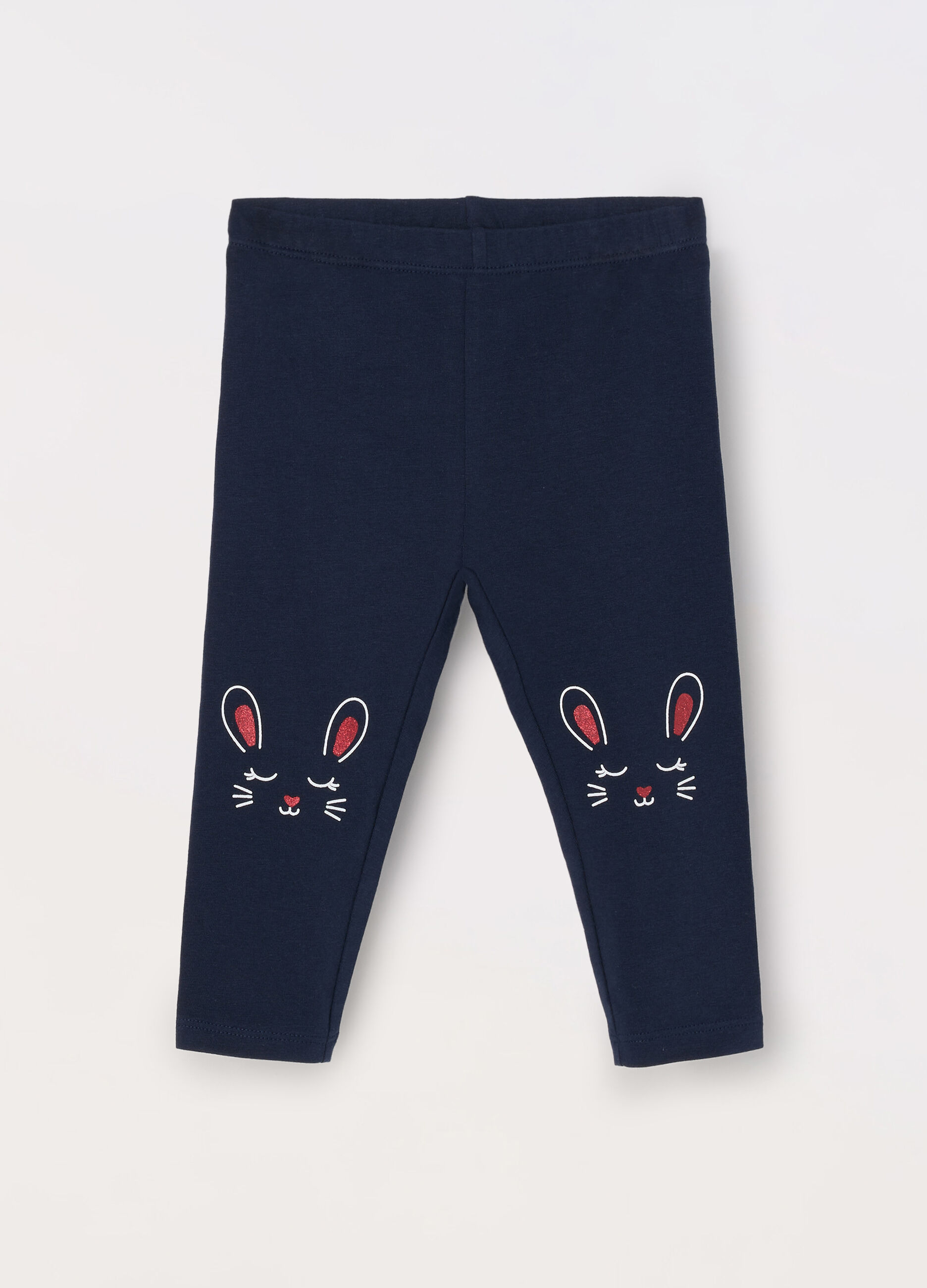 Leggings in cotone stretch neonata_0