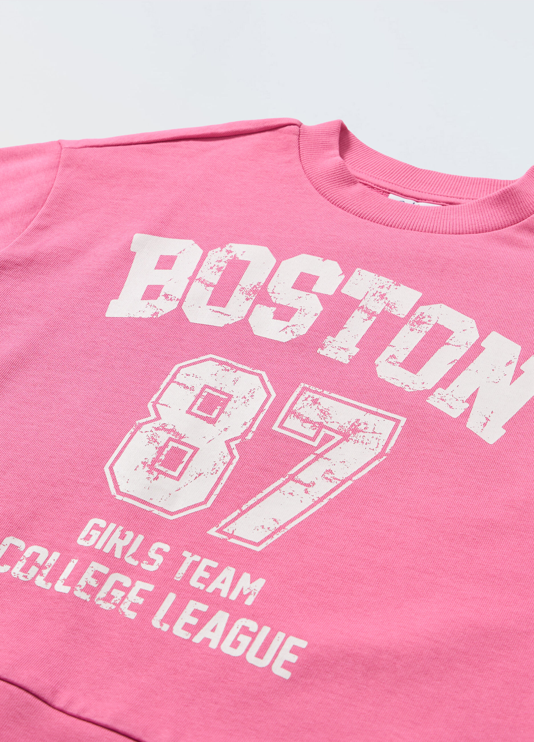 Felpa girocollo in puro cotone ragazza_1