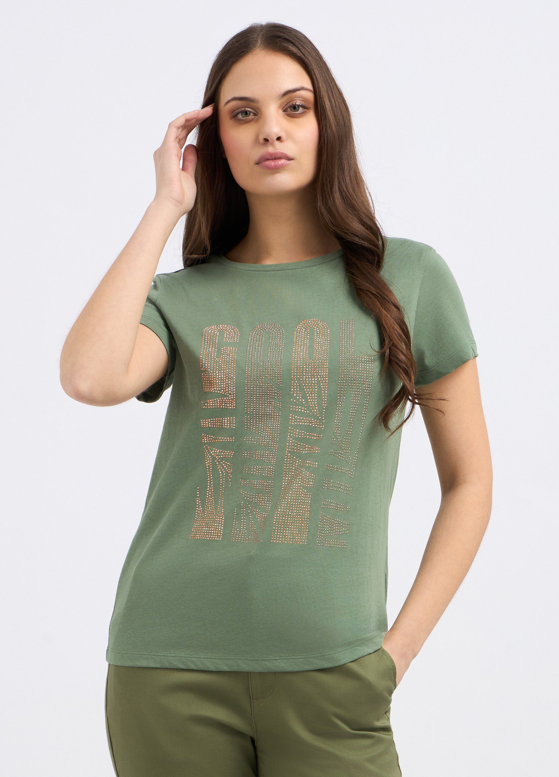 T-shirt in puro cotone donna_0