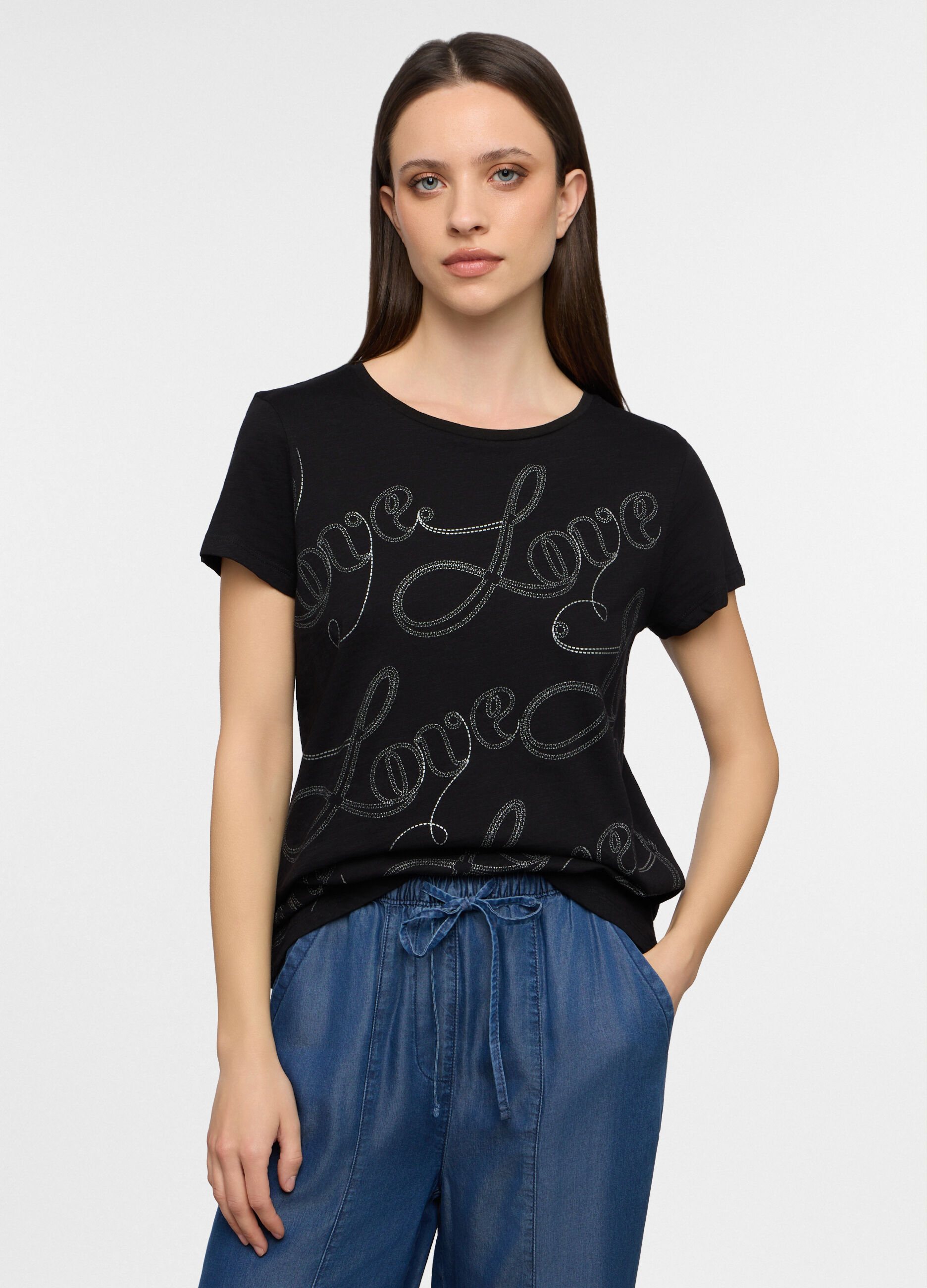 T-shirt girocollo donna
