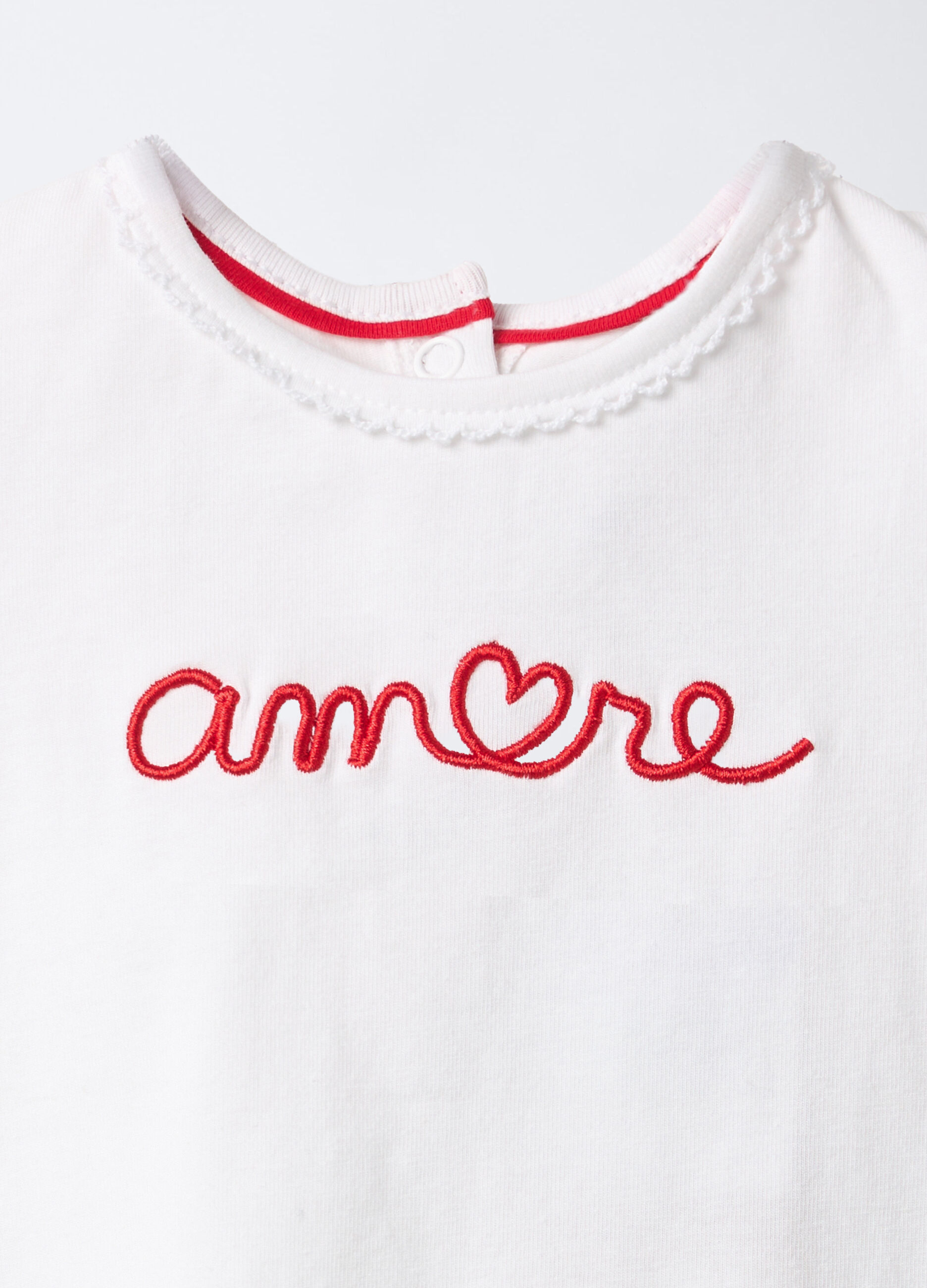 T-shirt girocollo in jersey di cotone stretch neonata_2