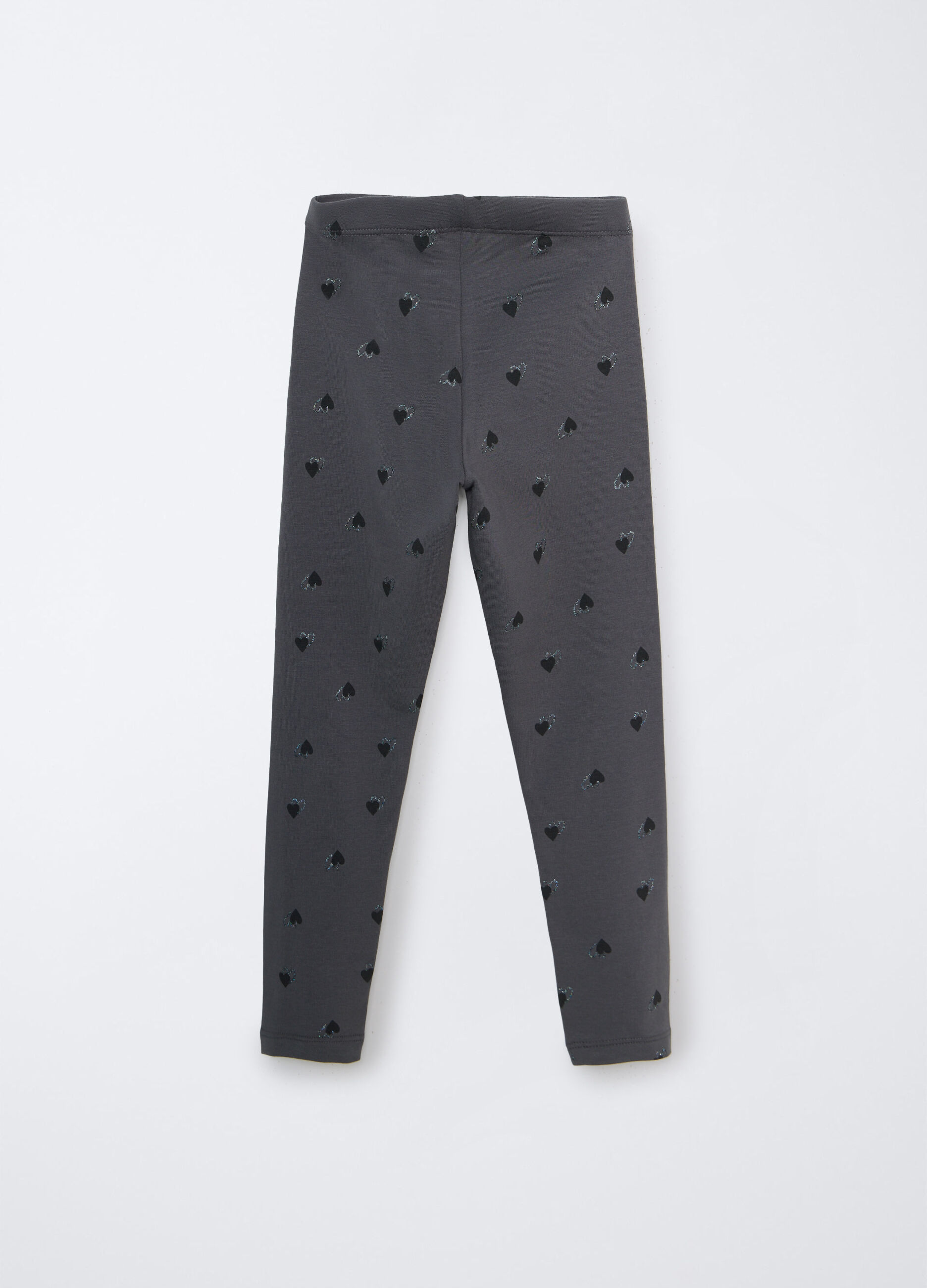 Leggings Fit Regular in felpa di cotone stretch bambina_1
