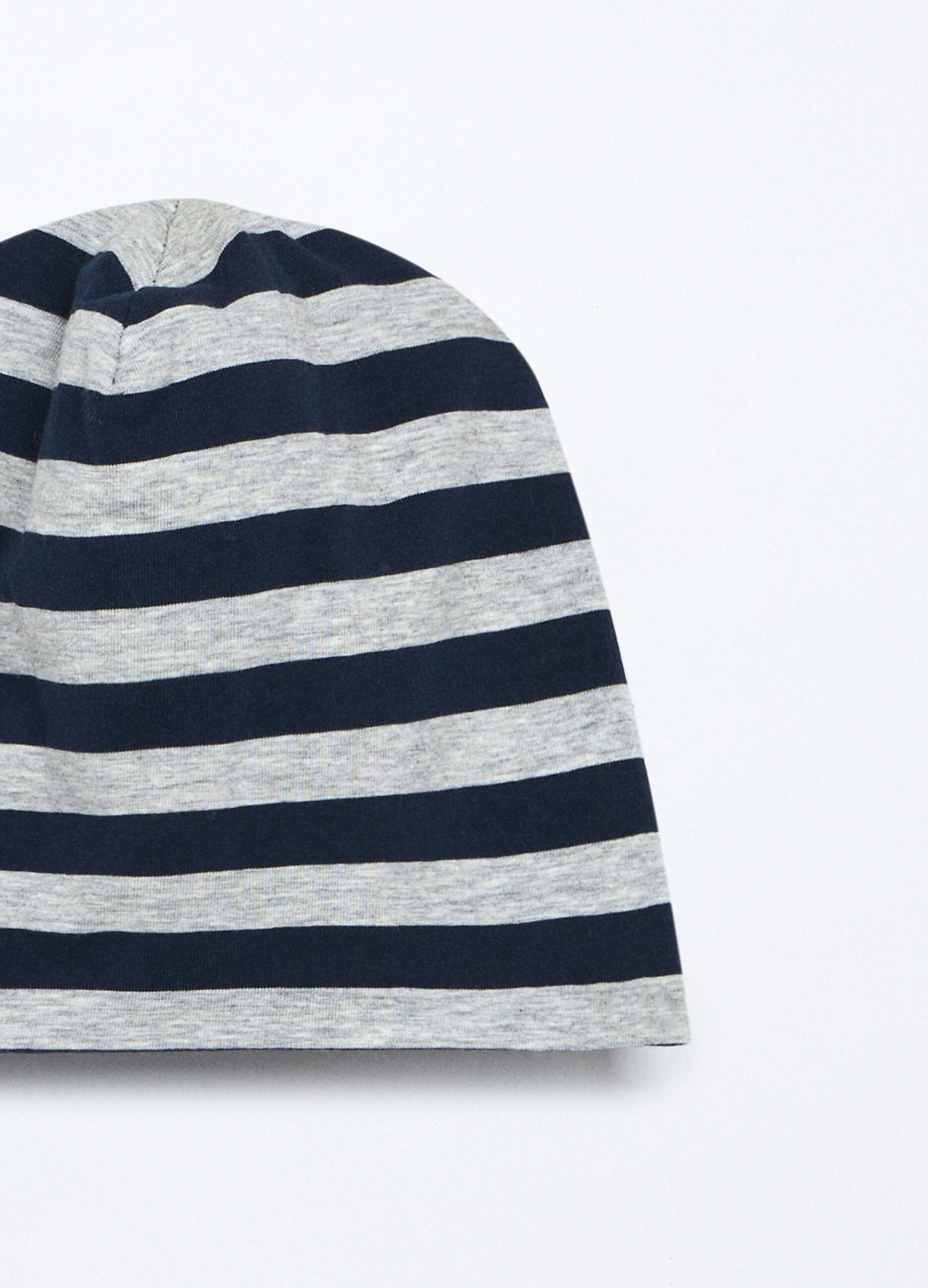 Berretto in cotone stretch a righe_2