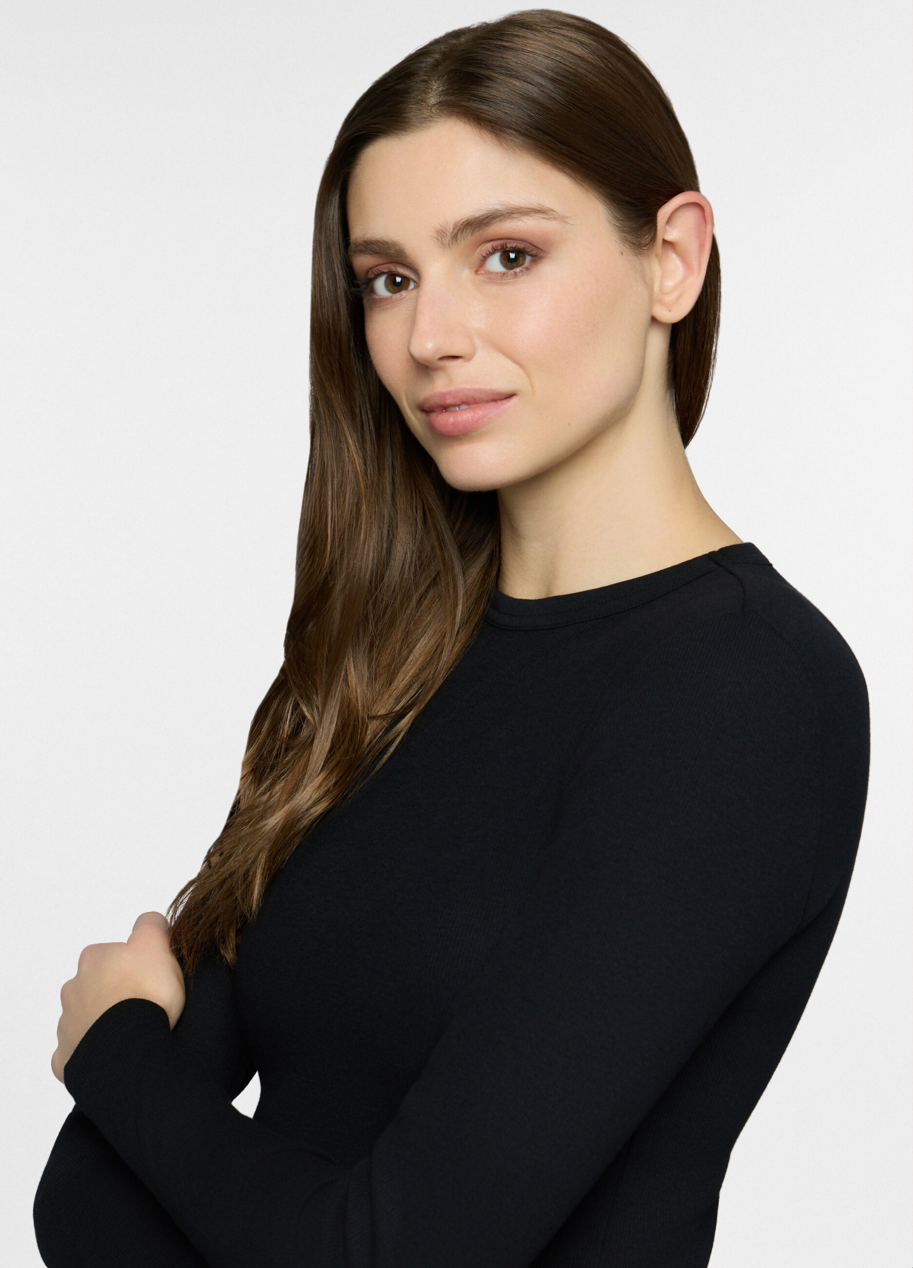 T-shirt girocollo stretch donna_2