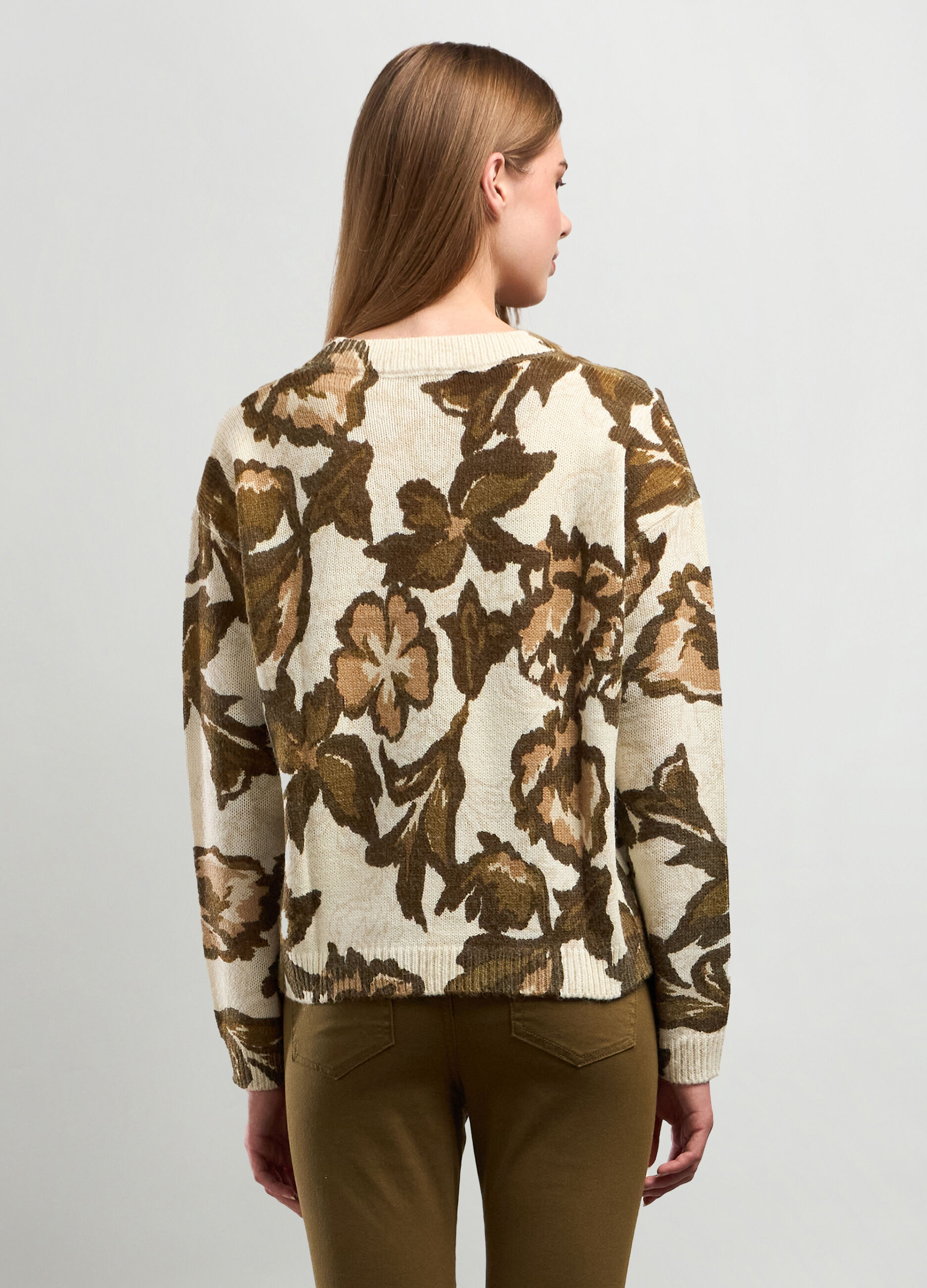 Tricot con scollo a V donna_1