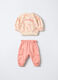Jogging set in felpa di puro cotone neonata_0