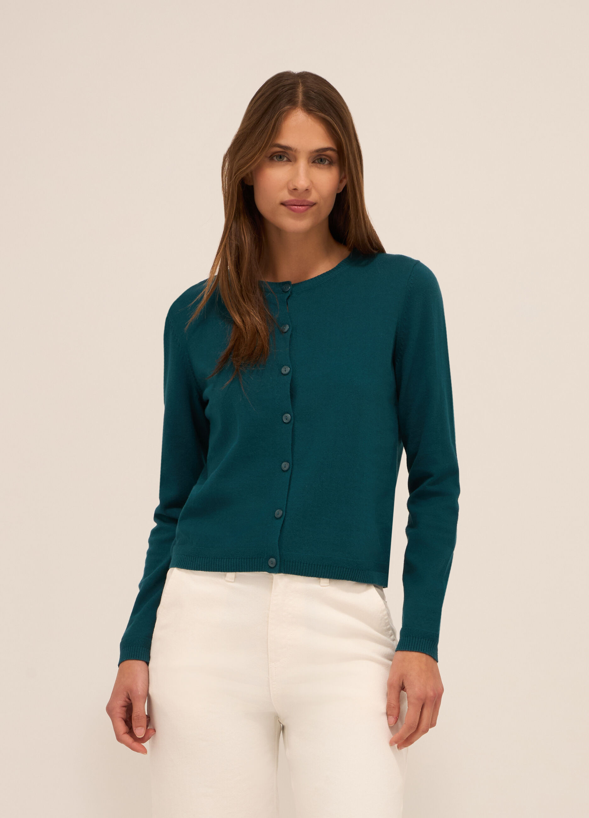 Cardigan in puro cotone donna