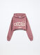 Felpa cropped in french terry di puro cotone ragazza_0