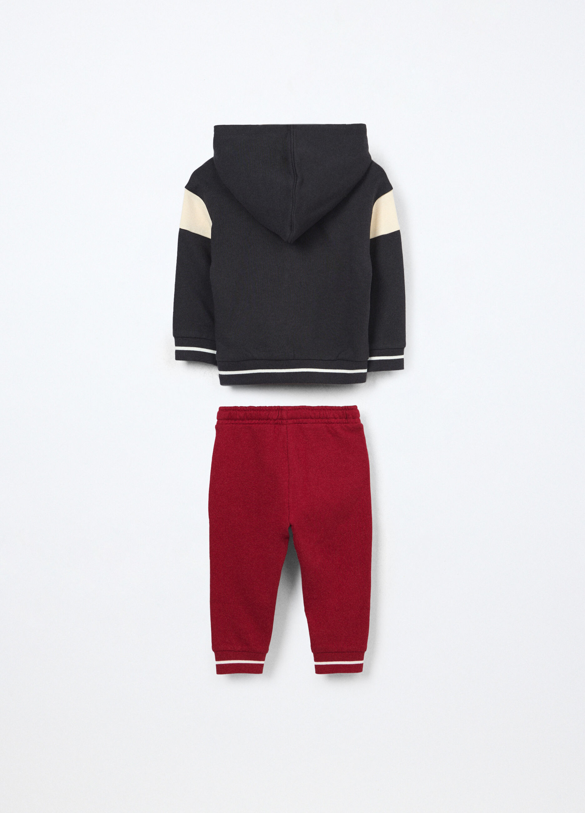 Jogging set in french terry di puro cotone neonato_1