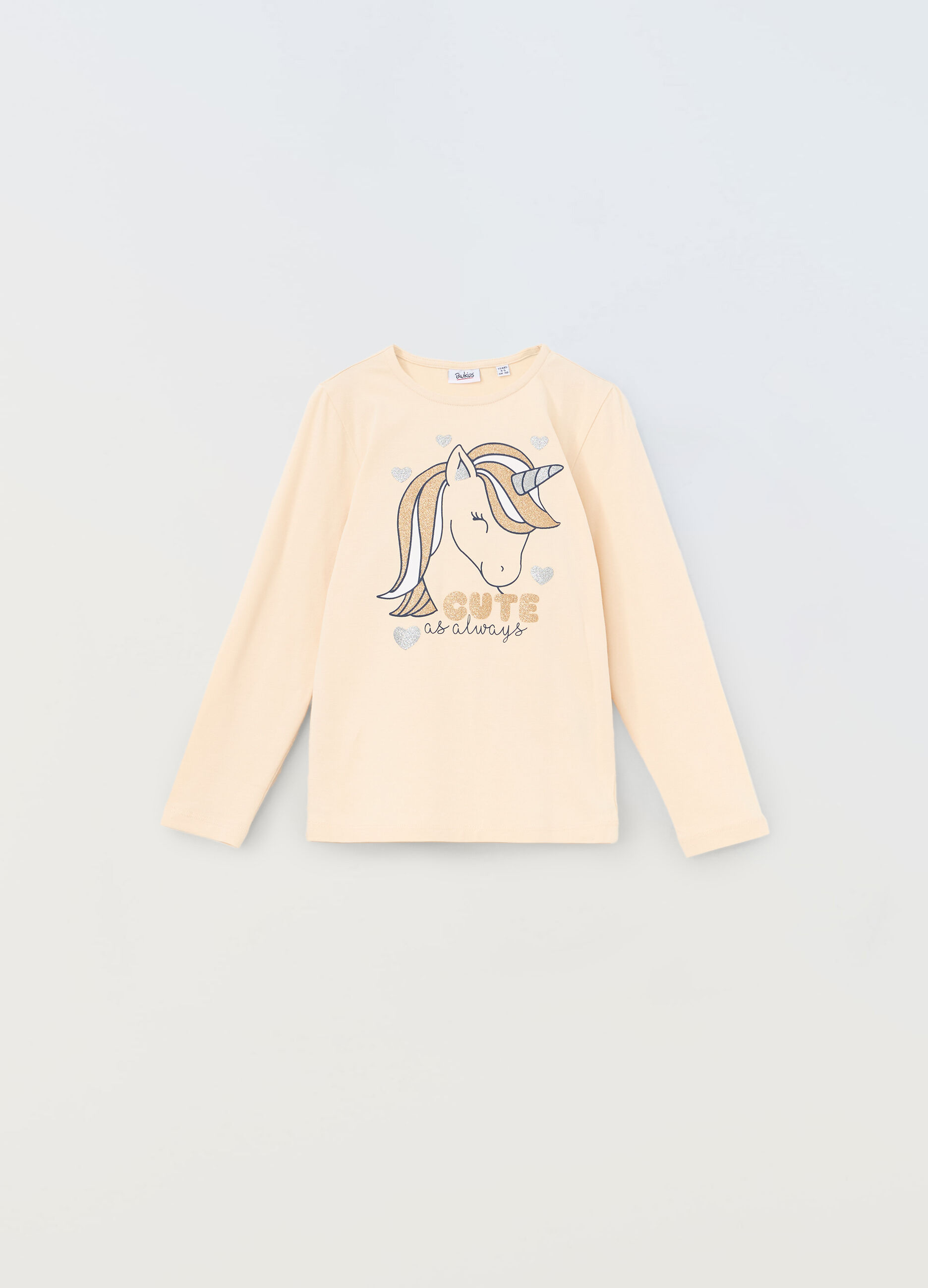 T-shirt in cotone stretch bambina_0