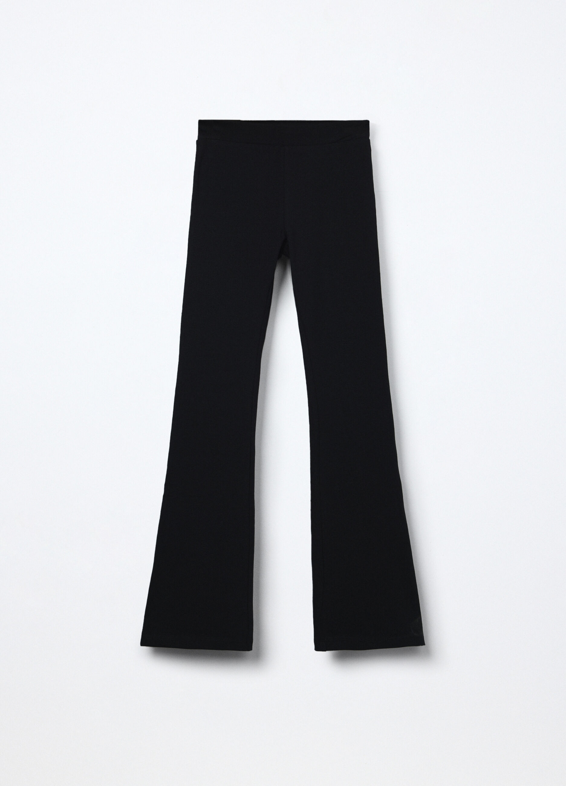 Leggings flare fit in jersey di cotone stretch ragazza_0