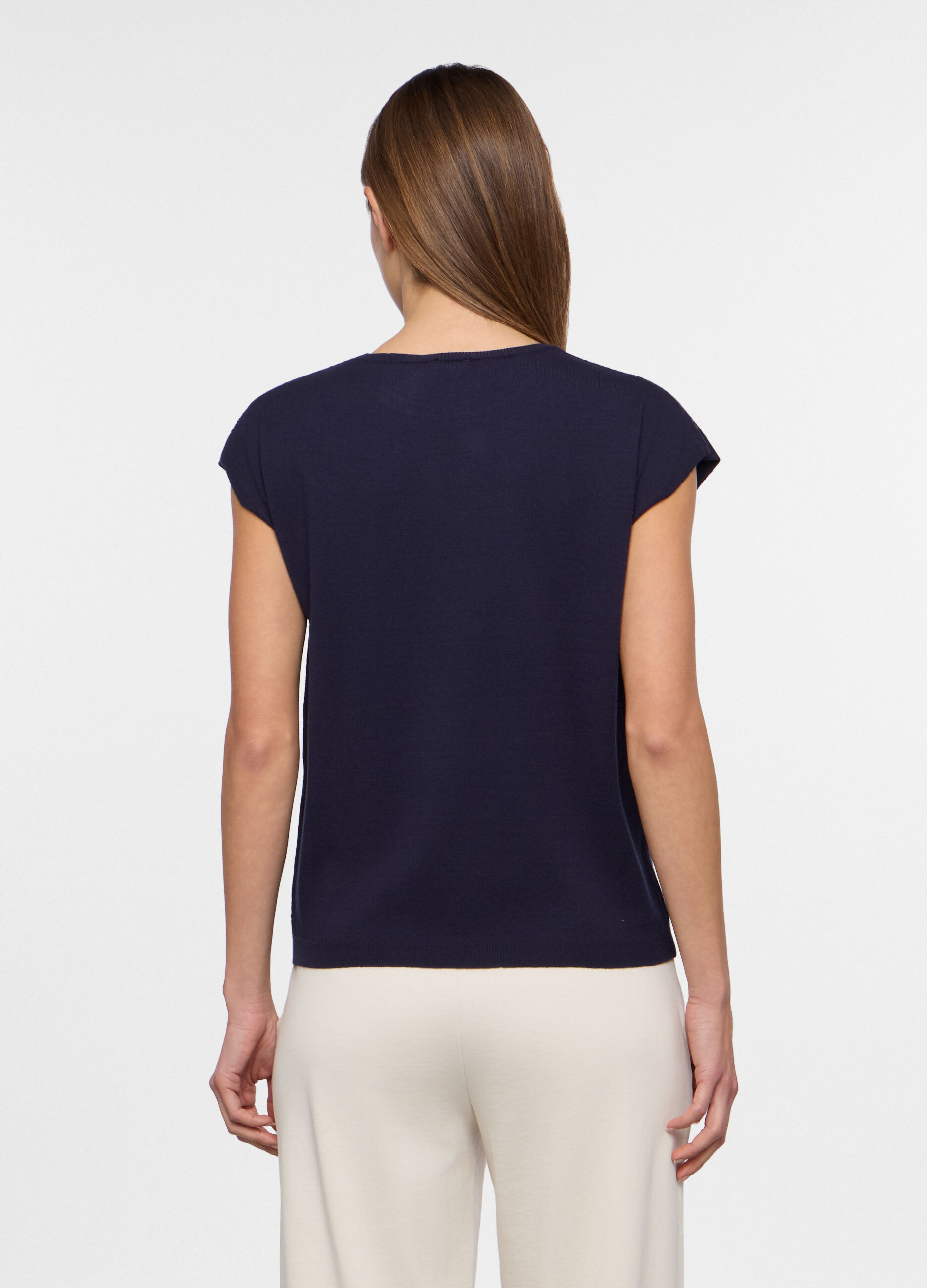 T-shirt girocollo stretch donna_1