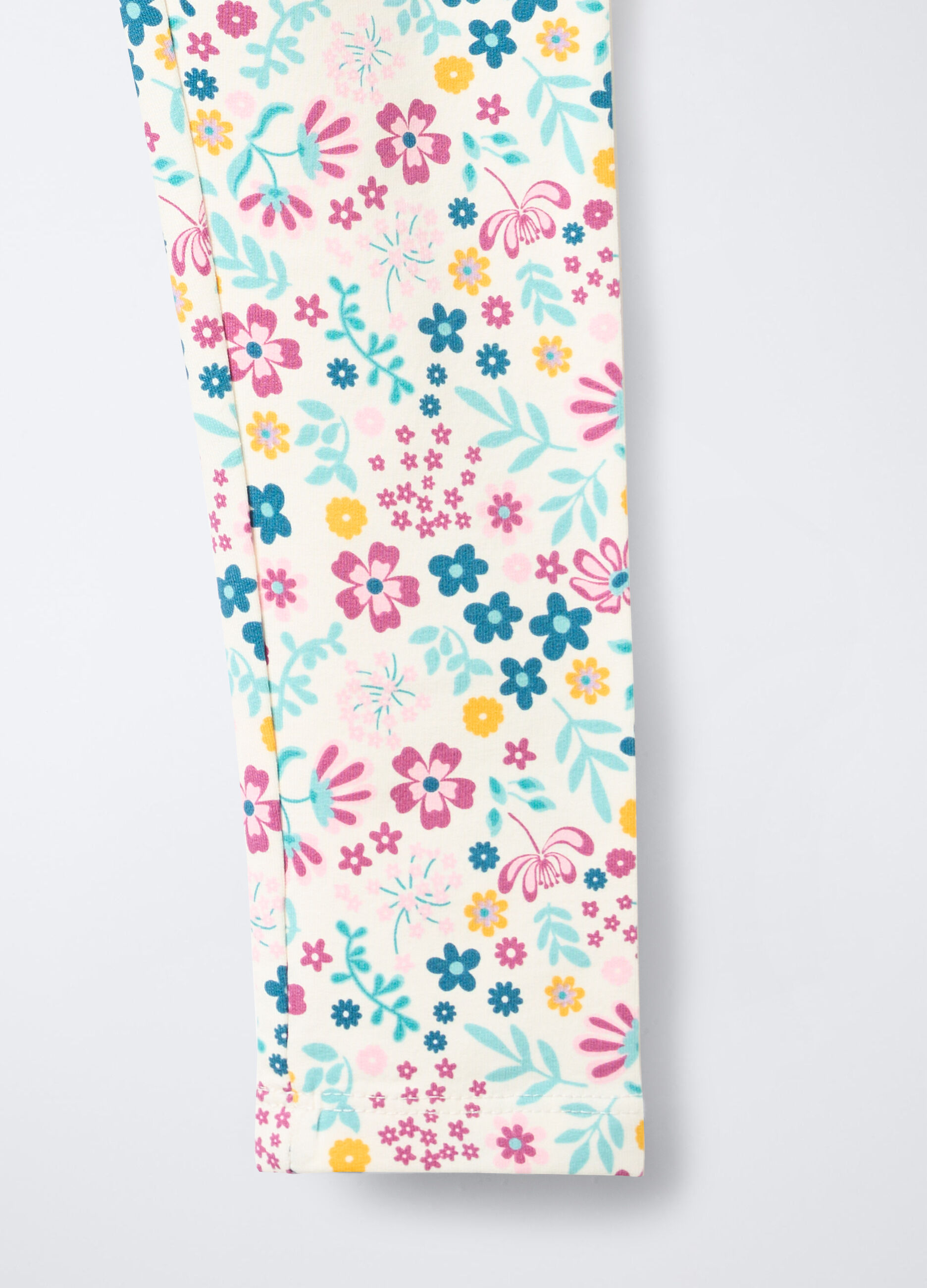 Pack 2 leggings in cotone garzato stretch Fit Regular bambina_3