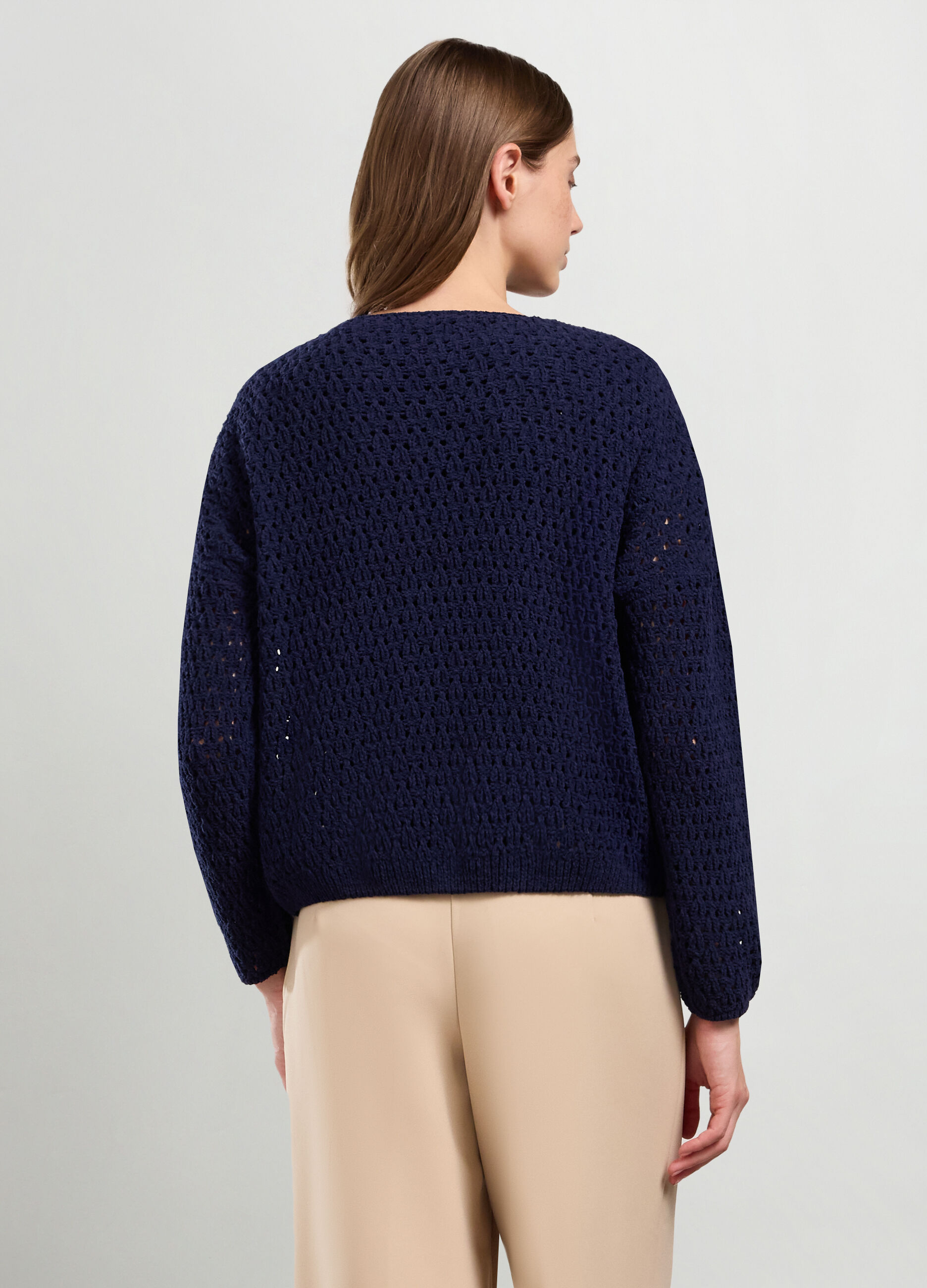 Girocollo tricot in ciniglia donna_1