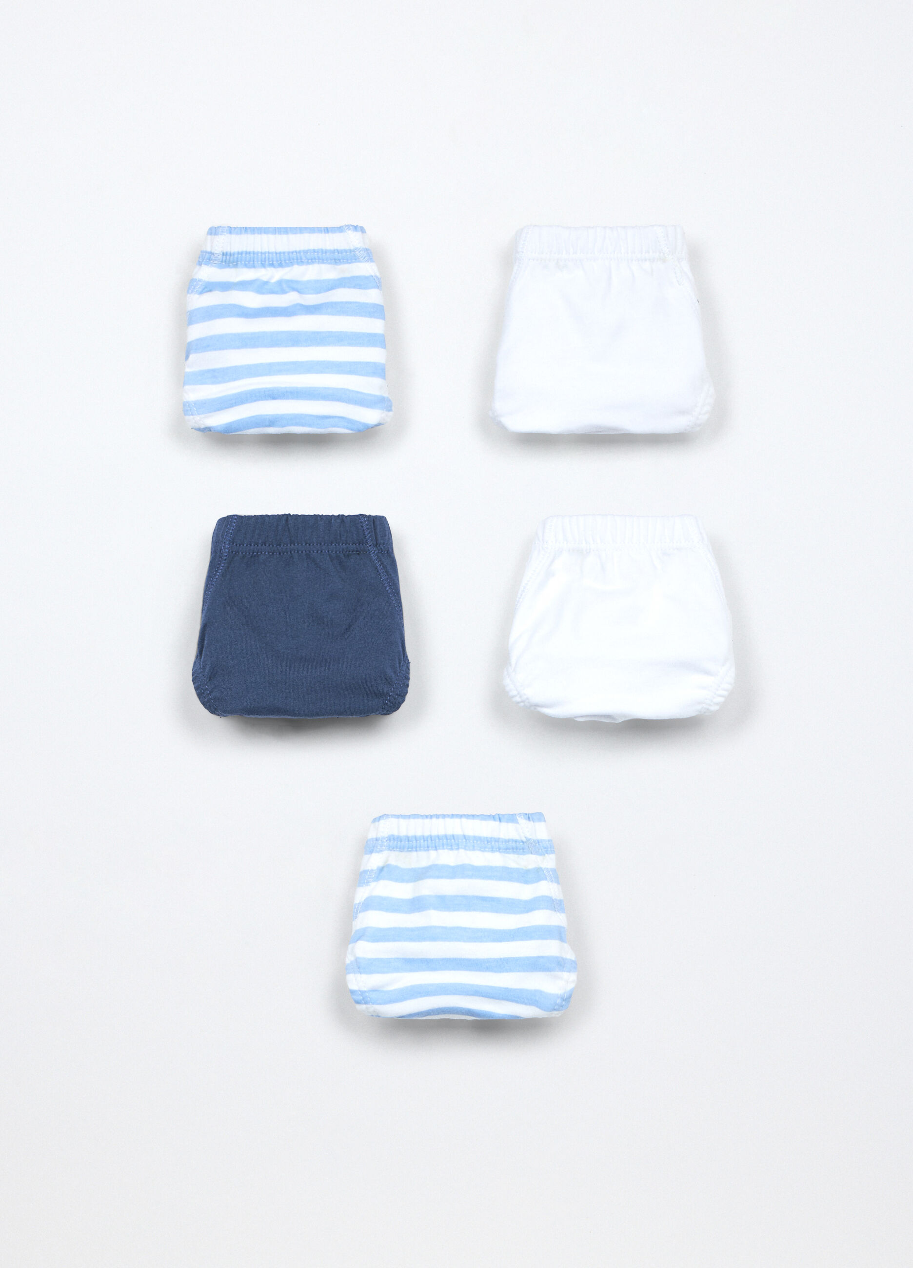 Pack 5 slip in jersey di puro cotone bambino_0