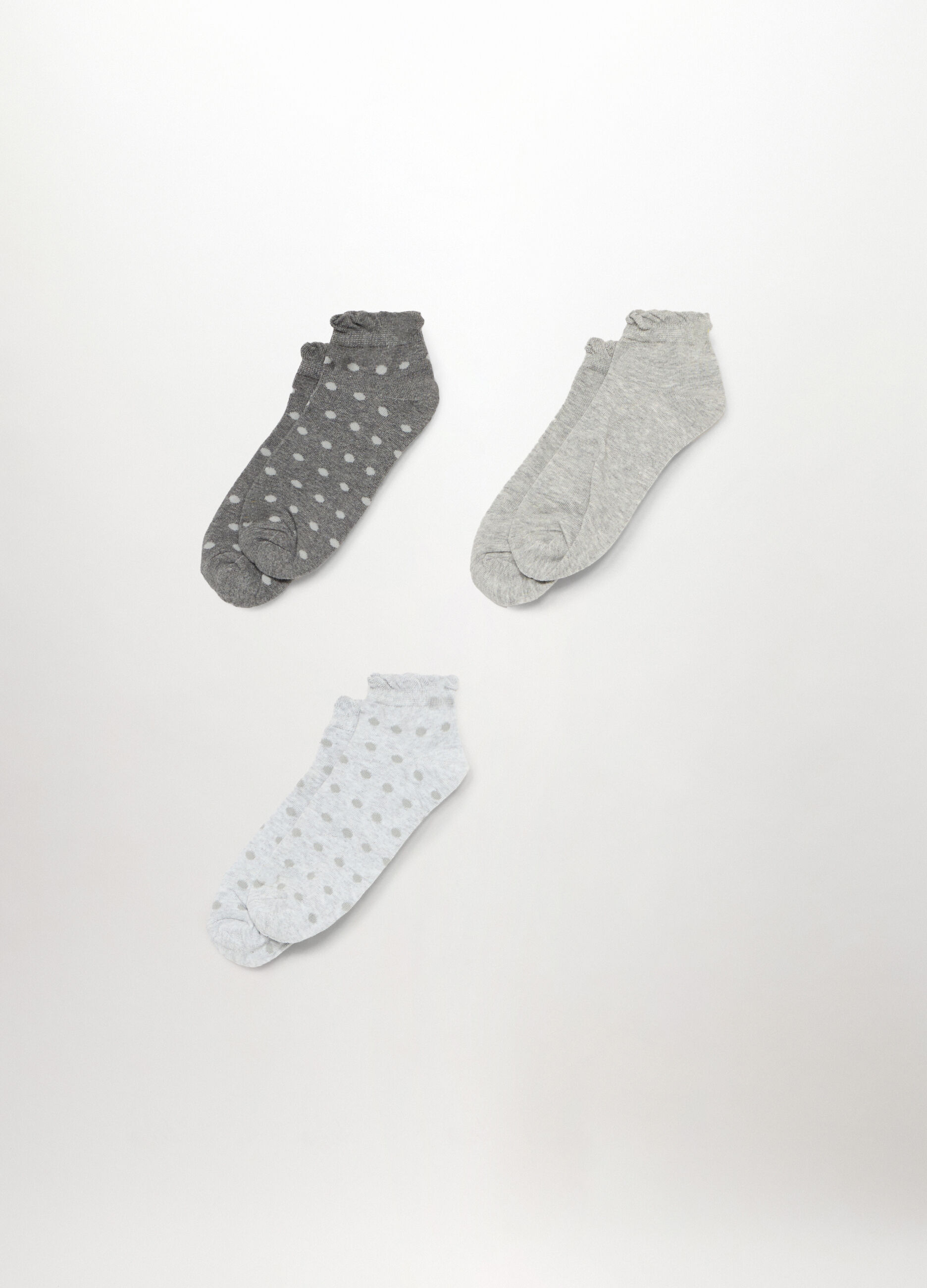 Pack 3 calze corte in cotone stretch donna_0