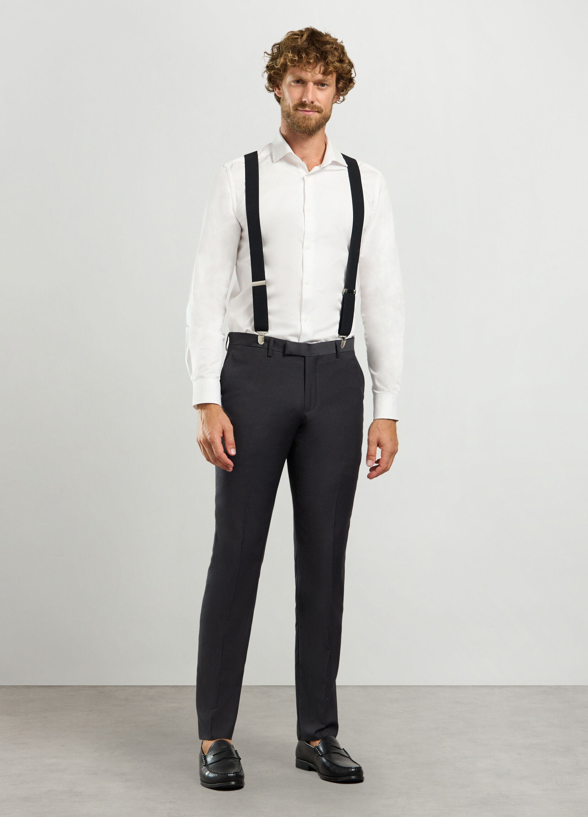 Pantalone slim fit in tessuto stretch uomo_2