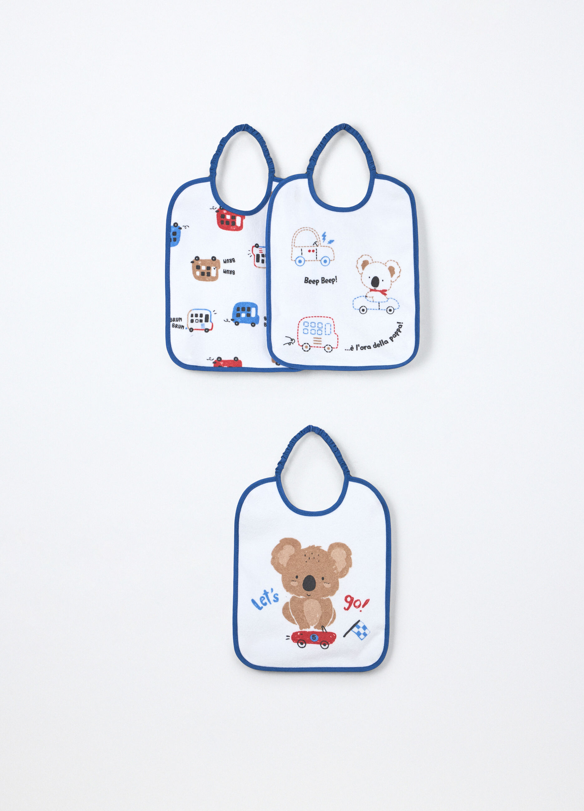Pack 3 bavaglini in spugna di misto cotone neonato_0
