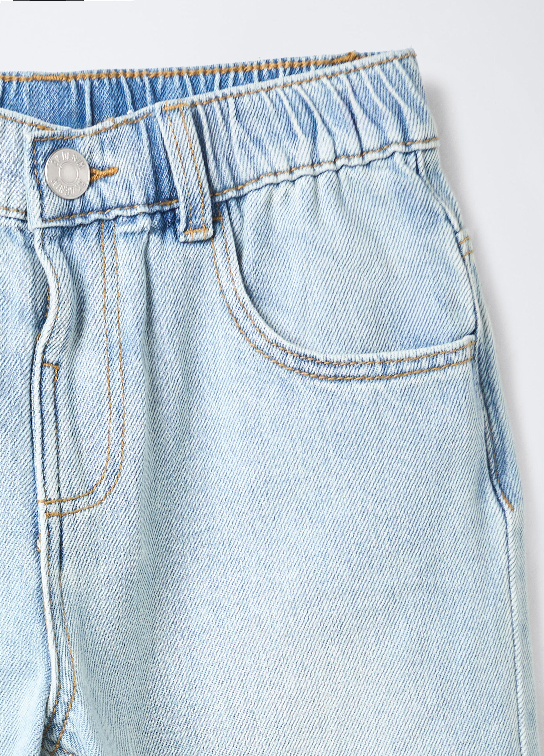 Jogger in denim misto viscosa Baggy Fit bambino_2