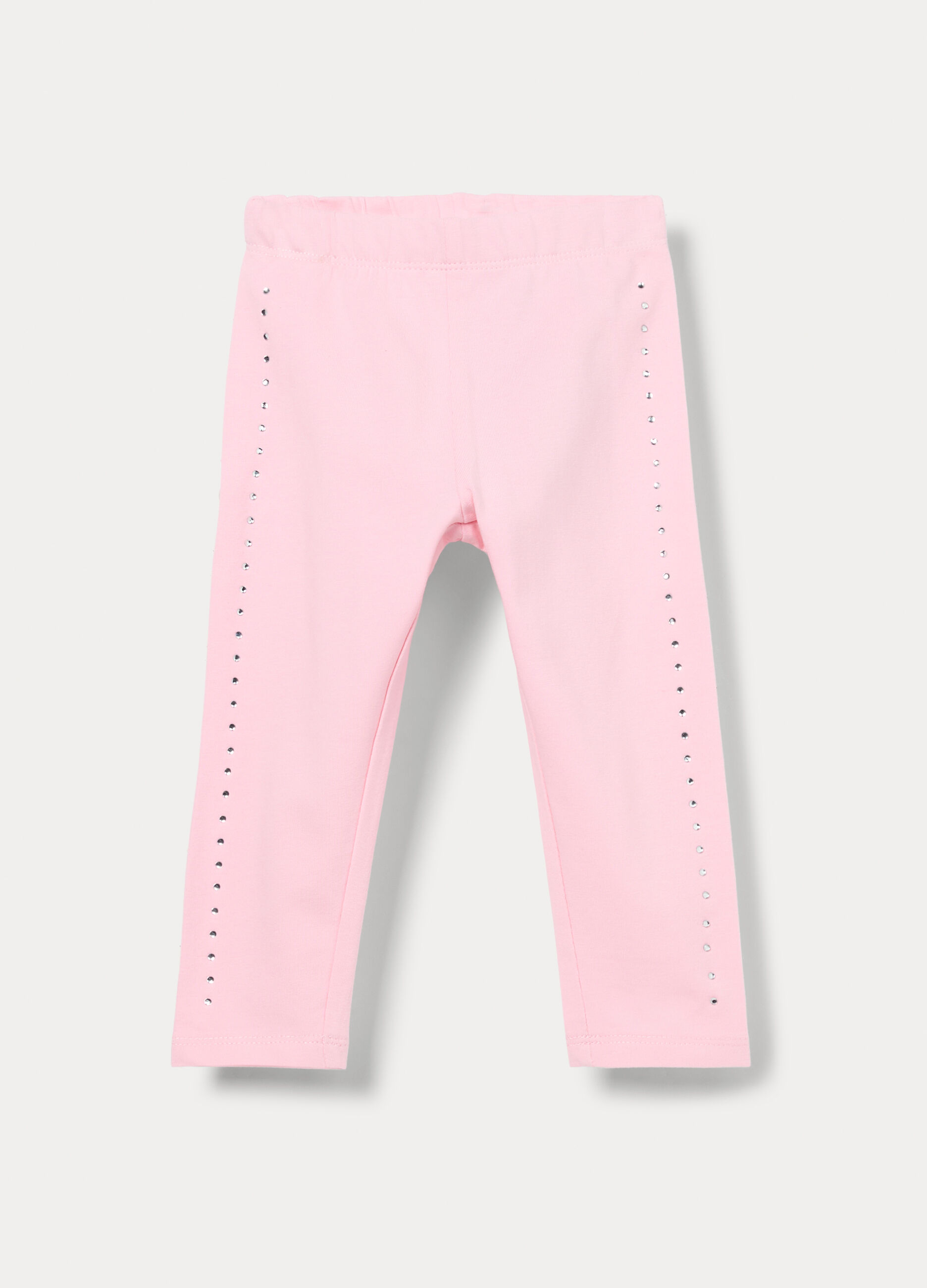 Leggings in jersey di cotone stretch bimba_0