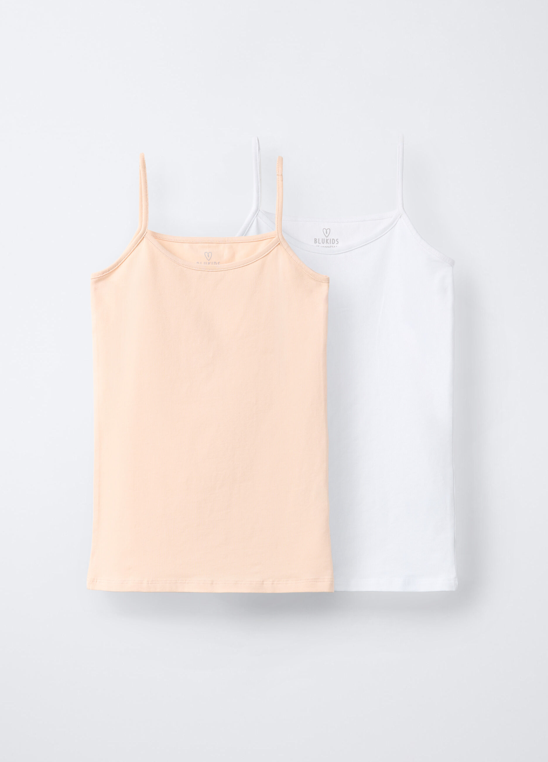 Pack 2 canotte in jersey di cotone stretch ragazza_0