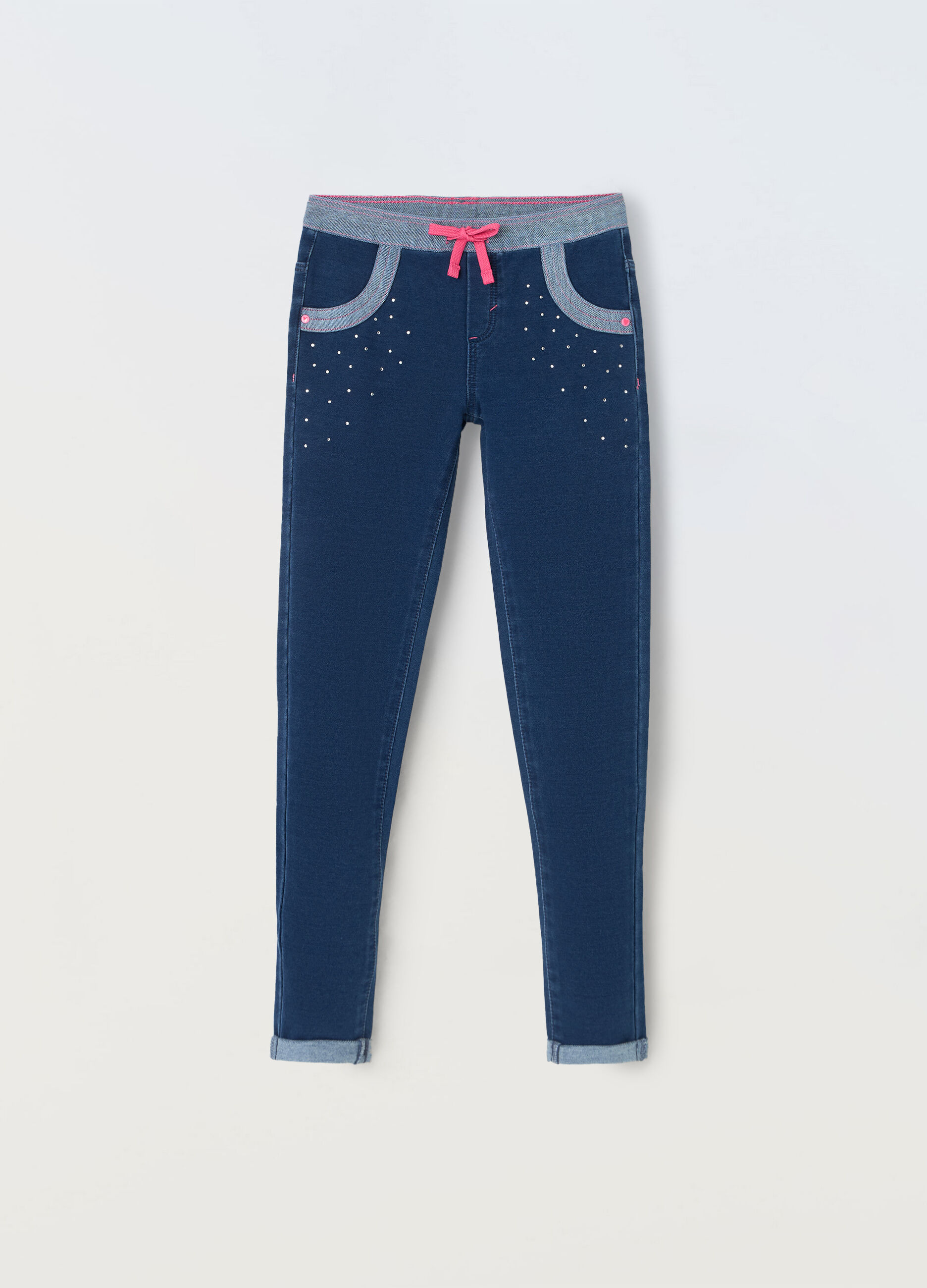 Jeggings con strass bambina