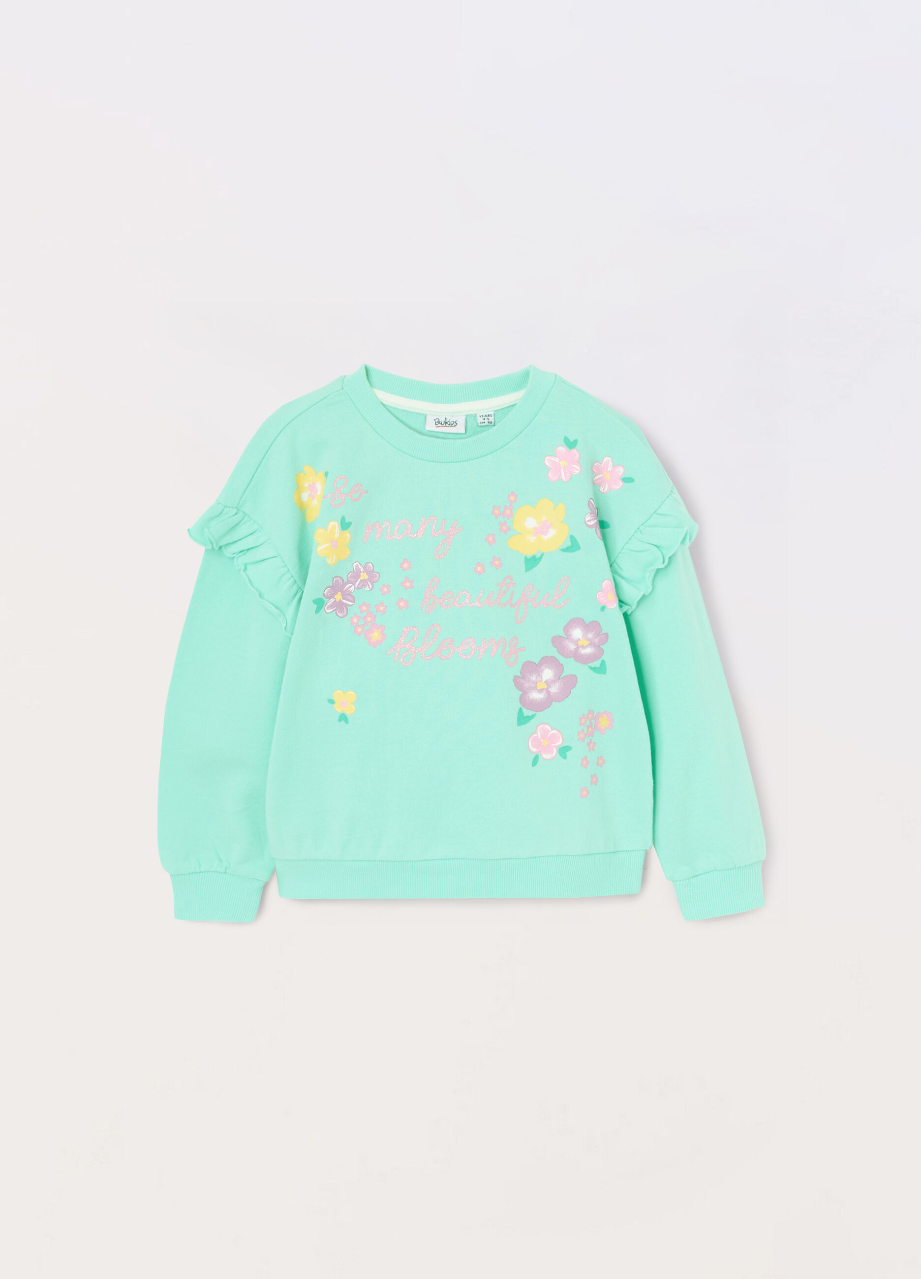 Felpa in french terry di puro cotone bambina_0