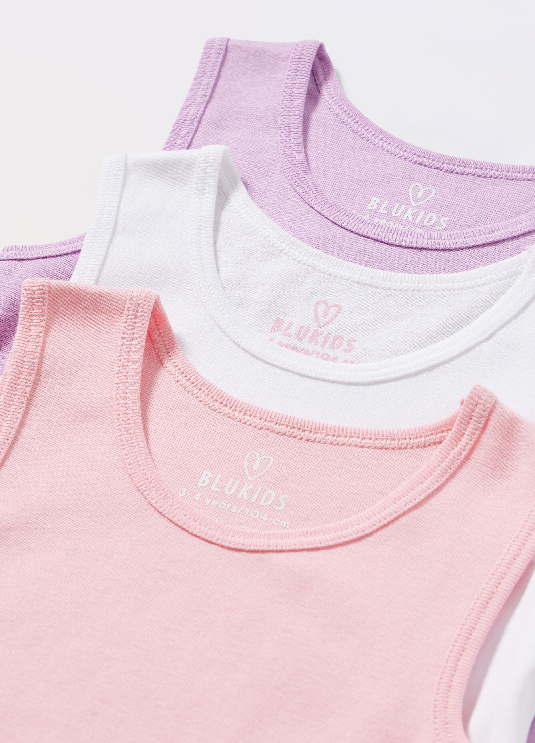 Pack 3 canotte in puro cotone bambina_1