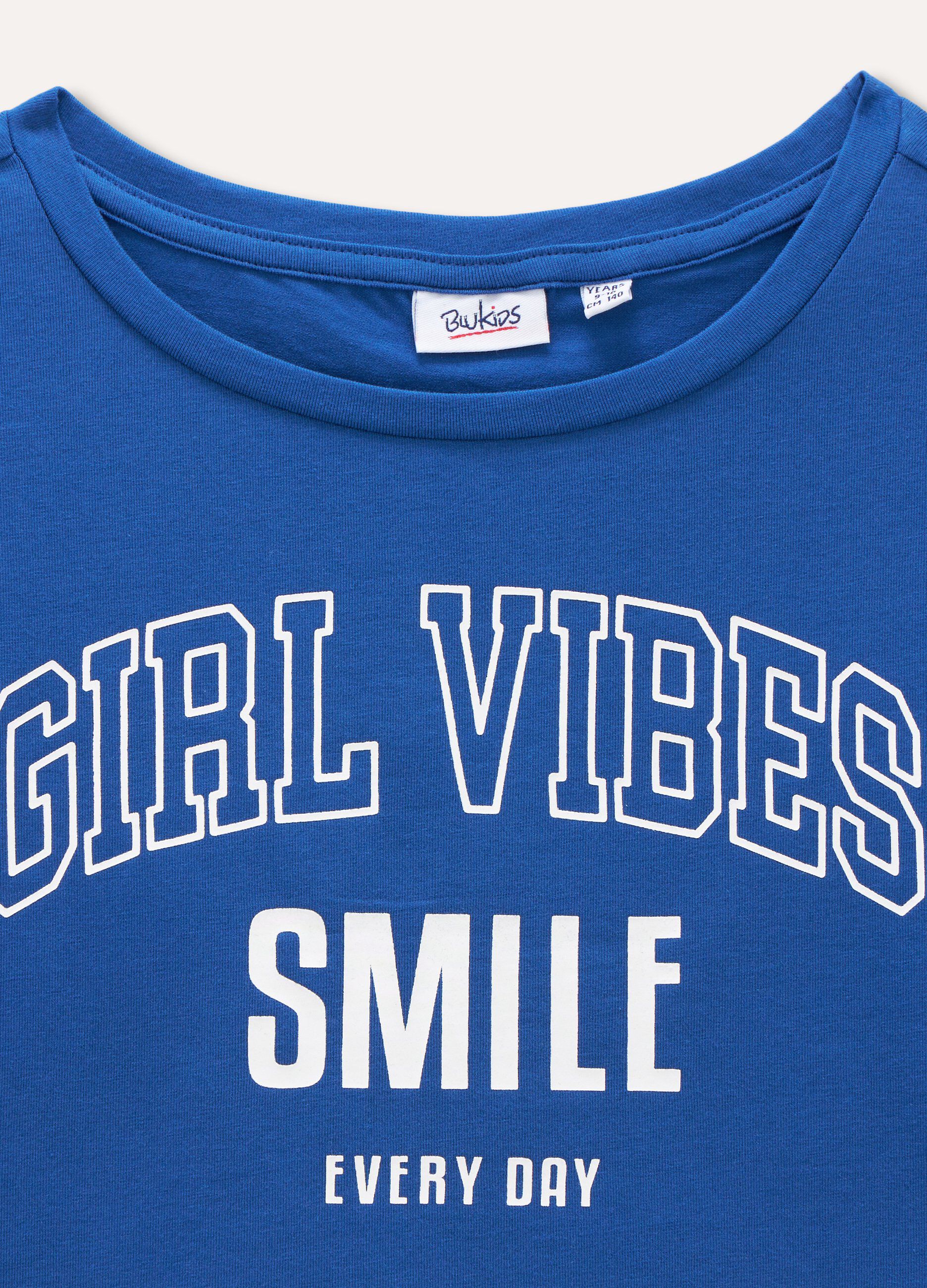 T-shirt in cotone stretch con stampa ragazza_1