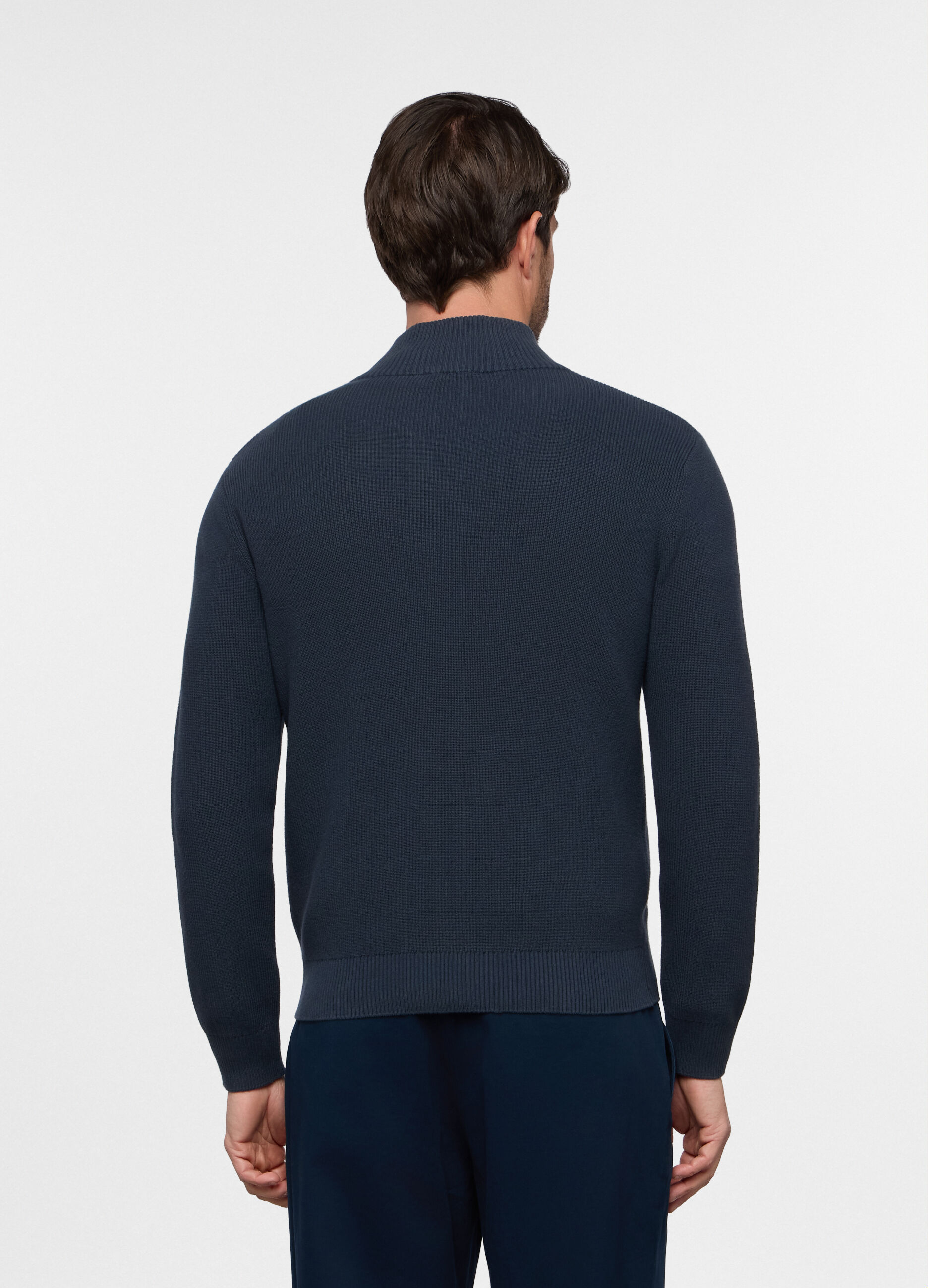 Cardigan lupetto con zip intera uomo_1