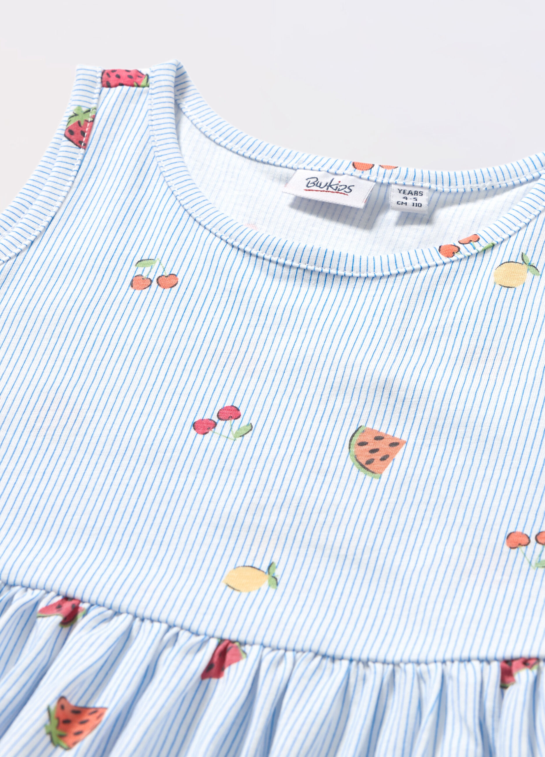 Vestito smanicato in jersey di puro cotone bambina_1