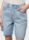 Shorts fit straight in denim misto cotone donna_2