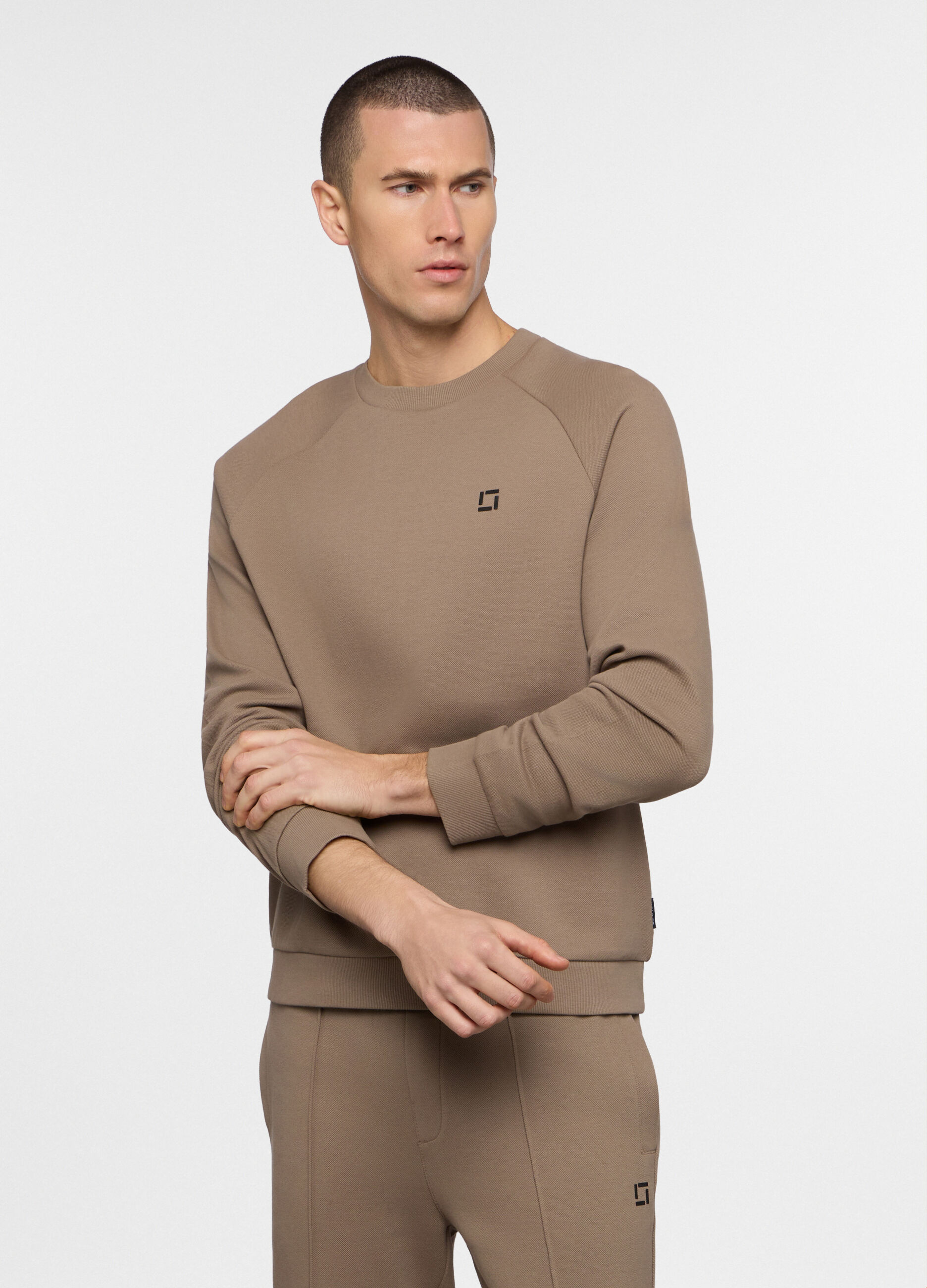 Felpa girocollo in interlock uomo_0