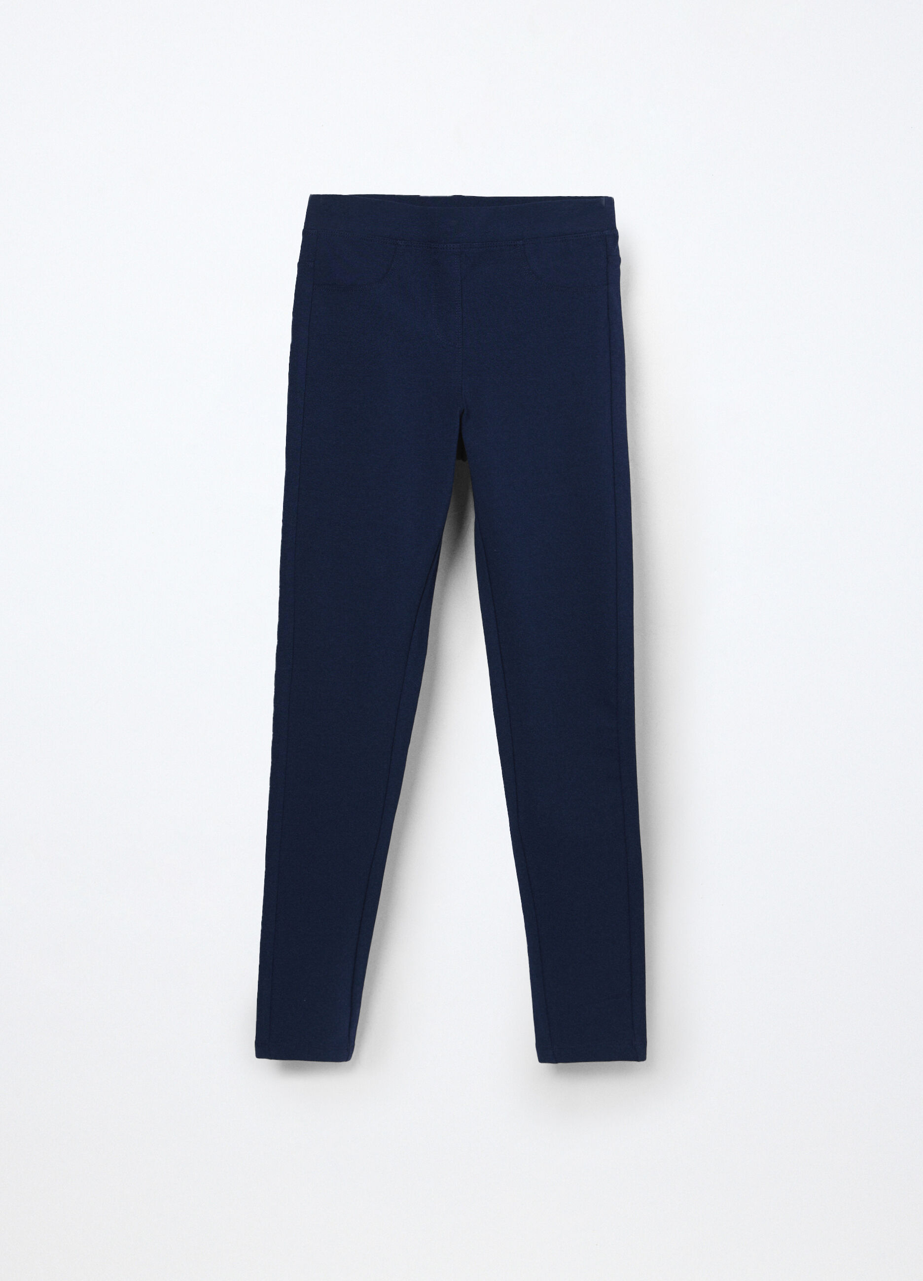 Treggings in french terry di cotone stretch bambina_0